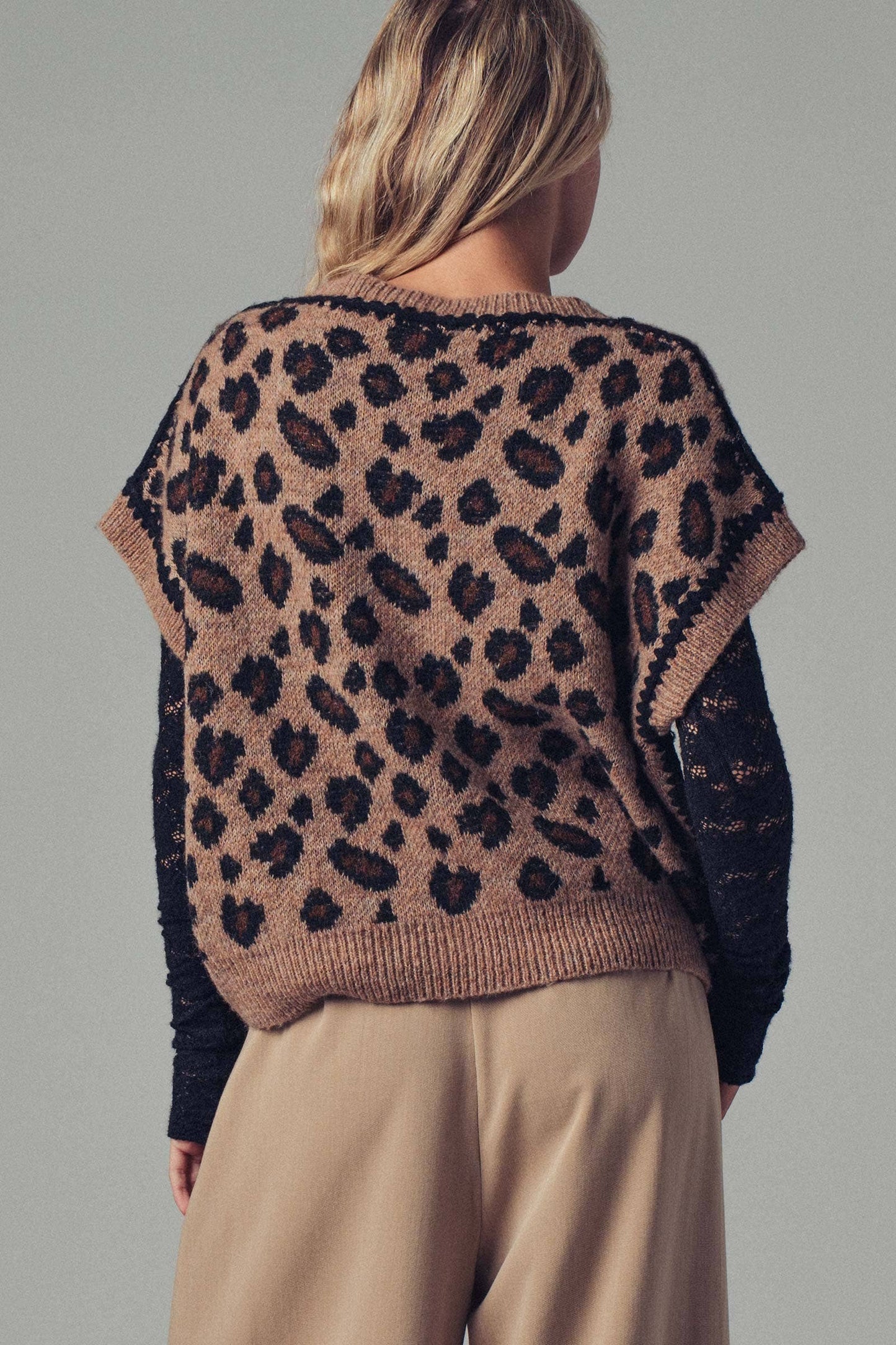 Leopard Sweater Vest