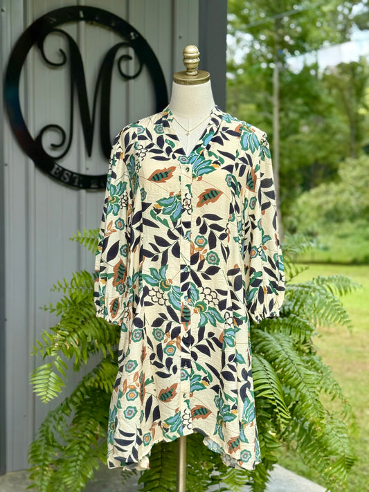 Kathy Floral Shirt Dress