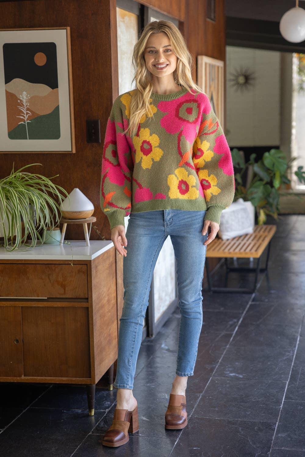 Ashlee Floral Long Sleeve Sweater