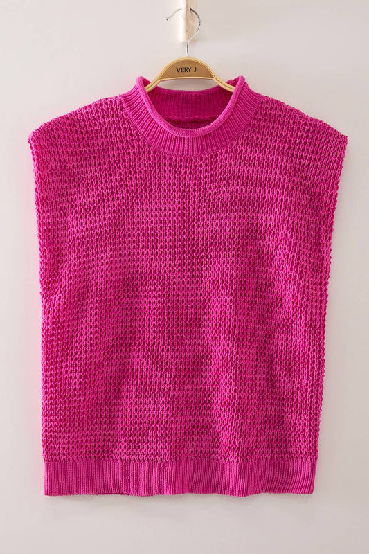 Samantha Open Knit Sweater Vest