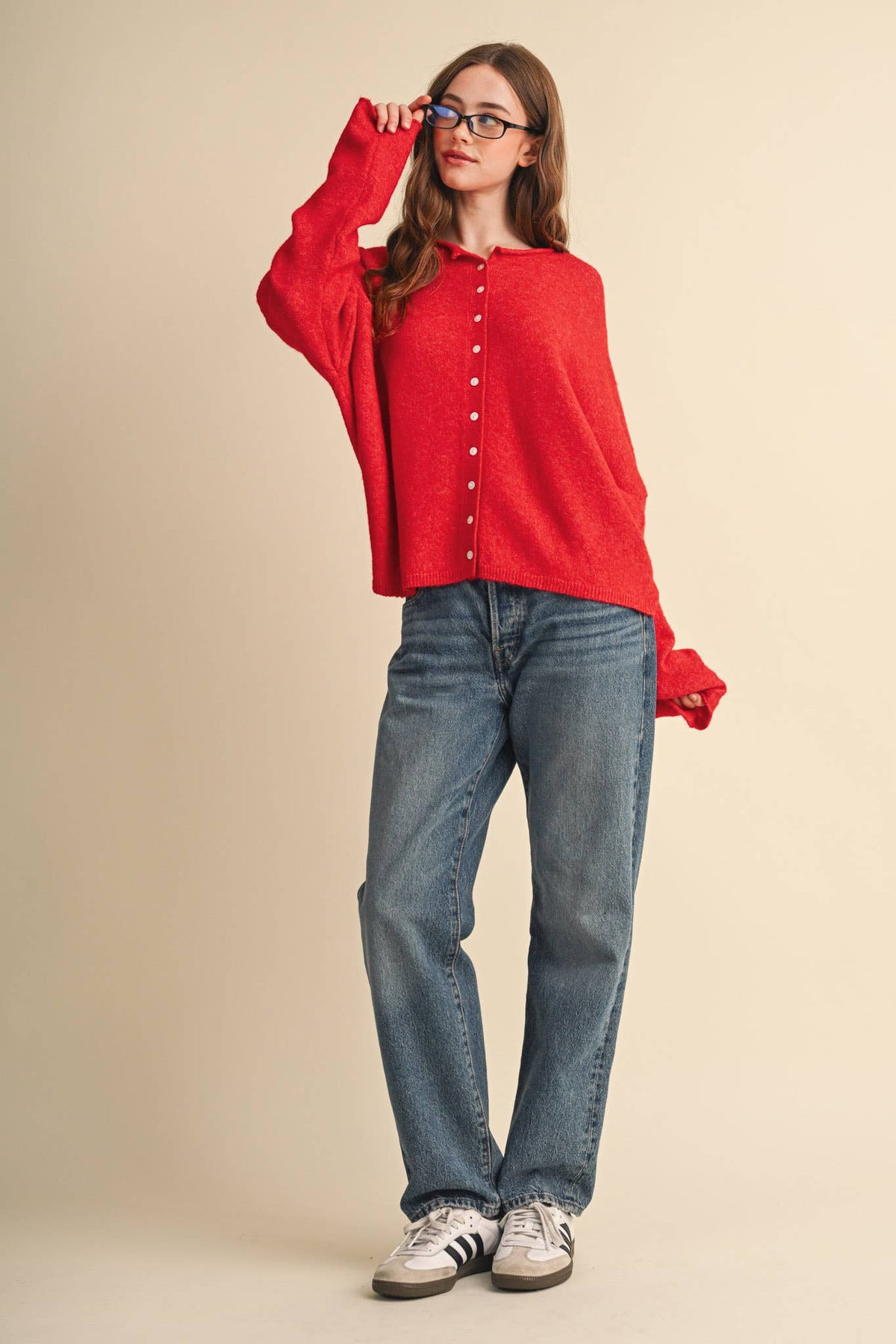 Oversized Button Down Cardigan