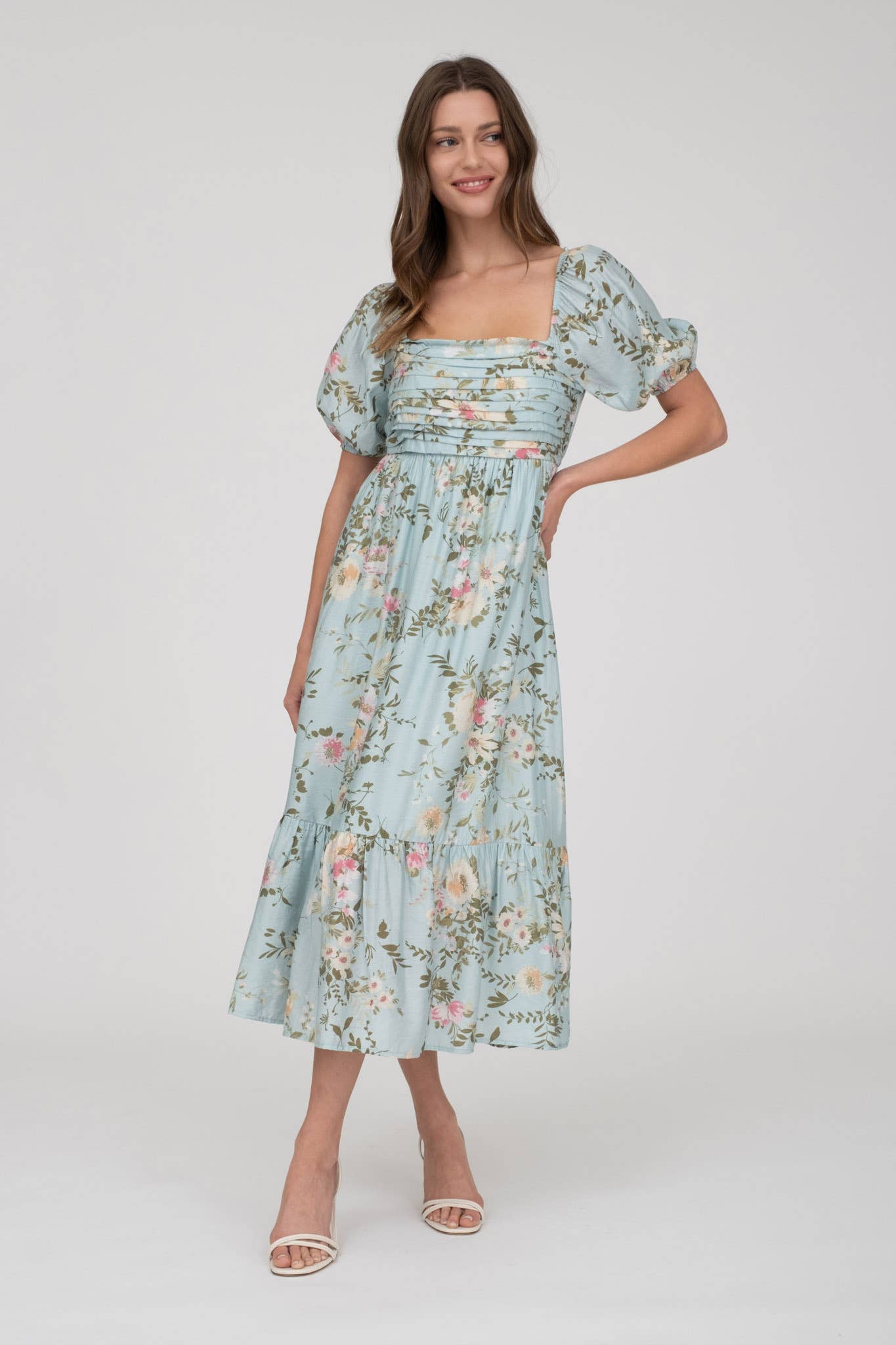 Mary Floral Midi Dress