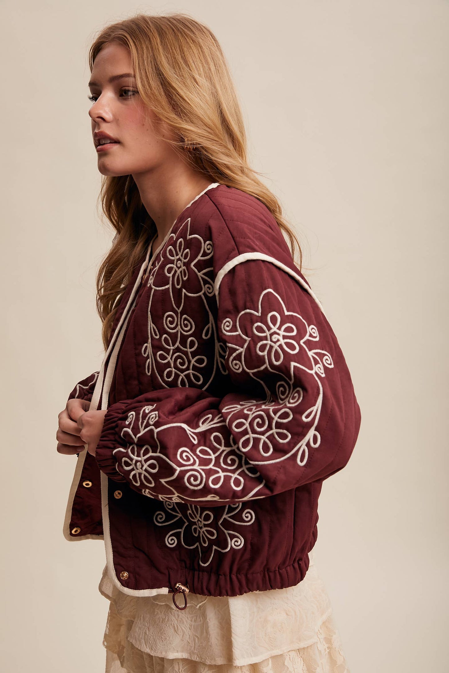 Embroidered Quilted Jacket
