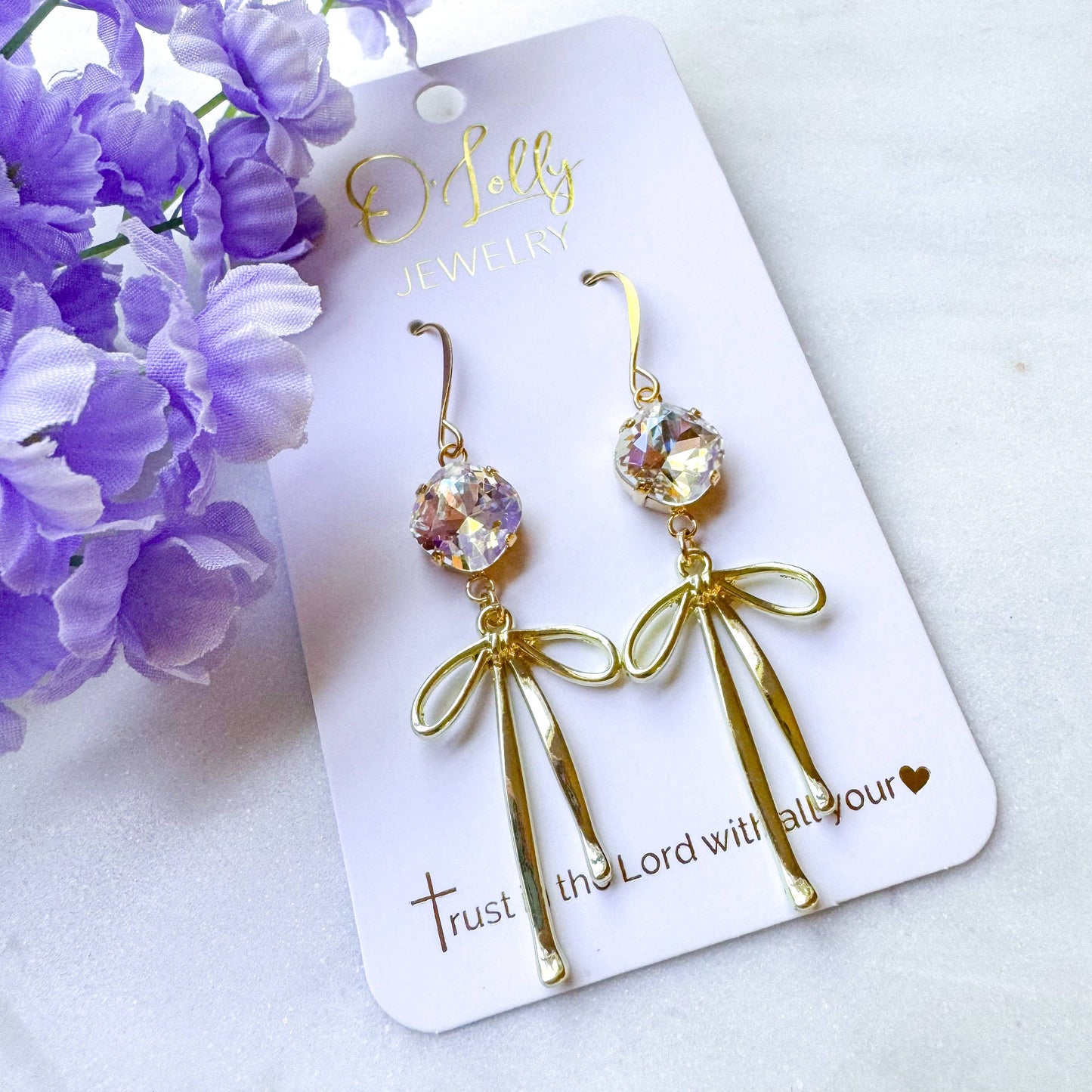 "Blakely" Bow Dangle Earrings