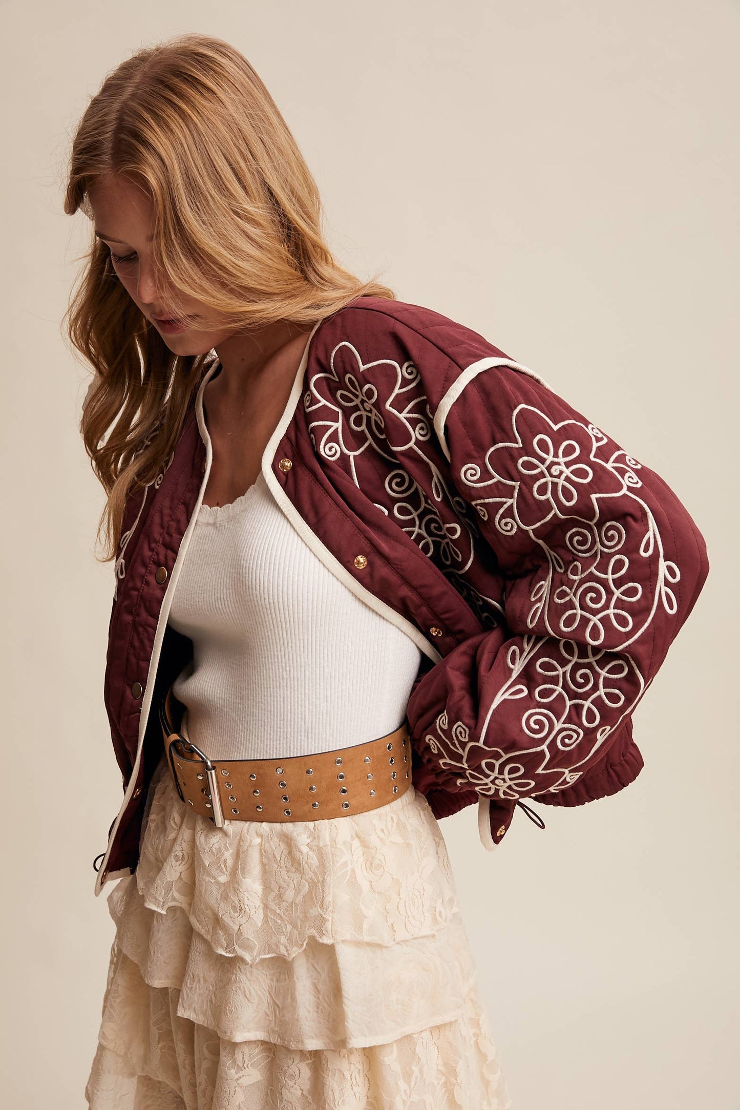 Embroidered Quilted Jacket