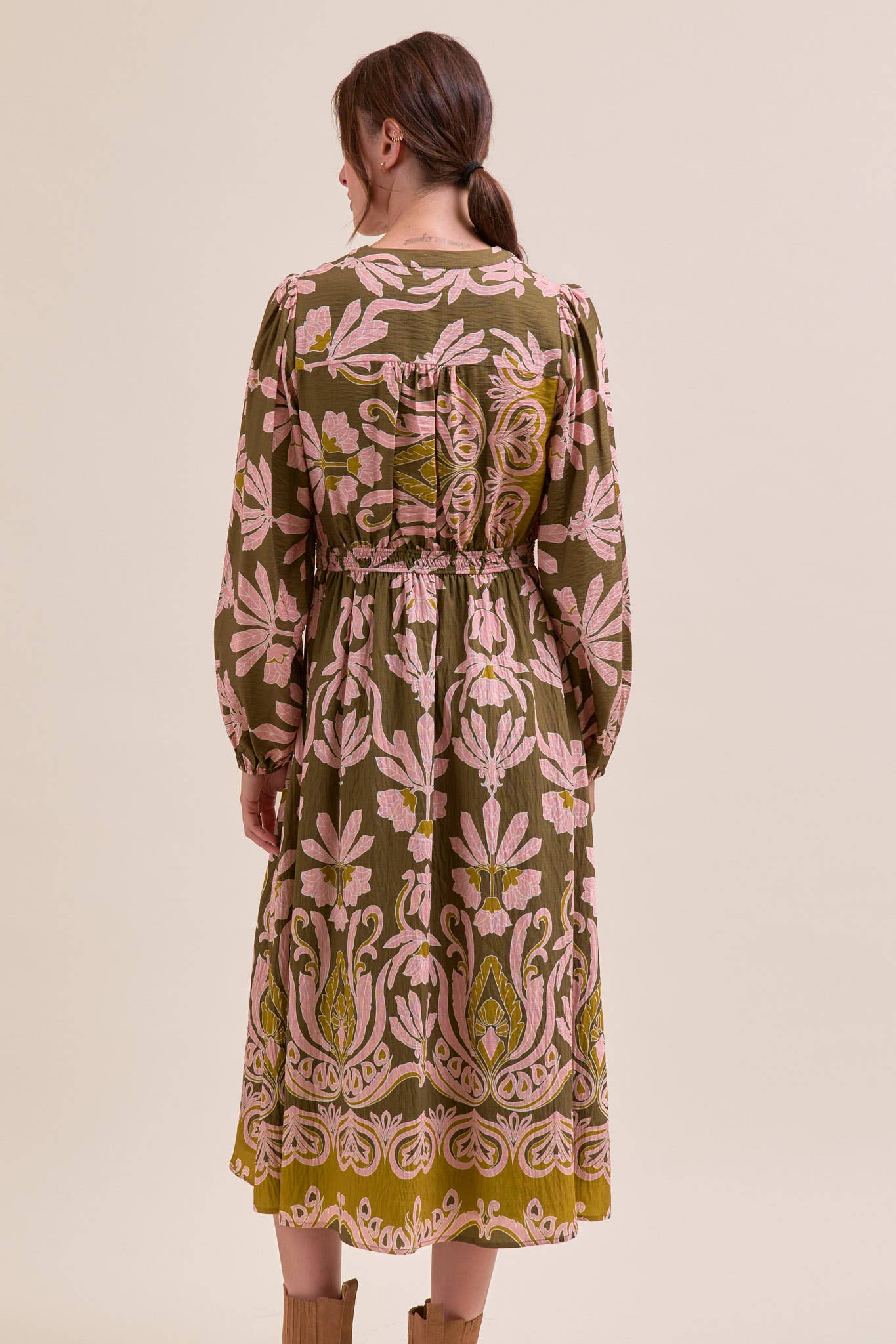 Sally Floral Print Midi Dress