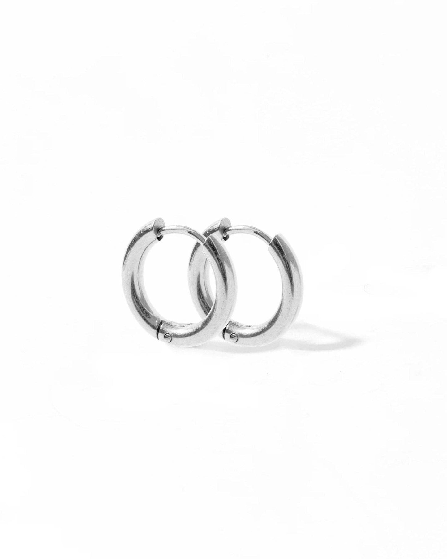 Huggie Earrings - Scarlett Hoop Silver 10mm