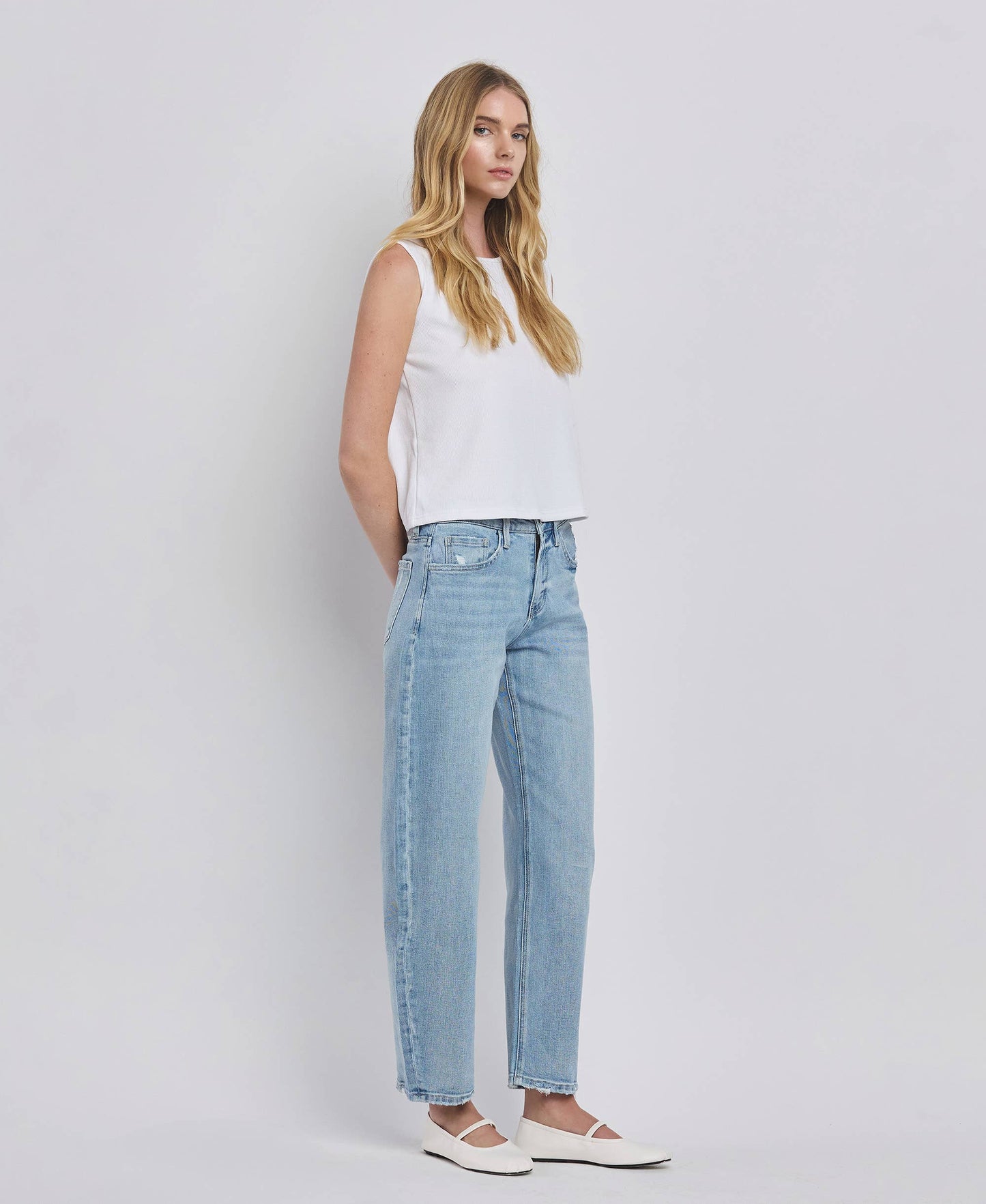 High Rise Barrel Jean