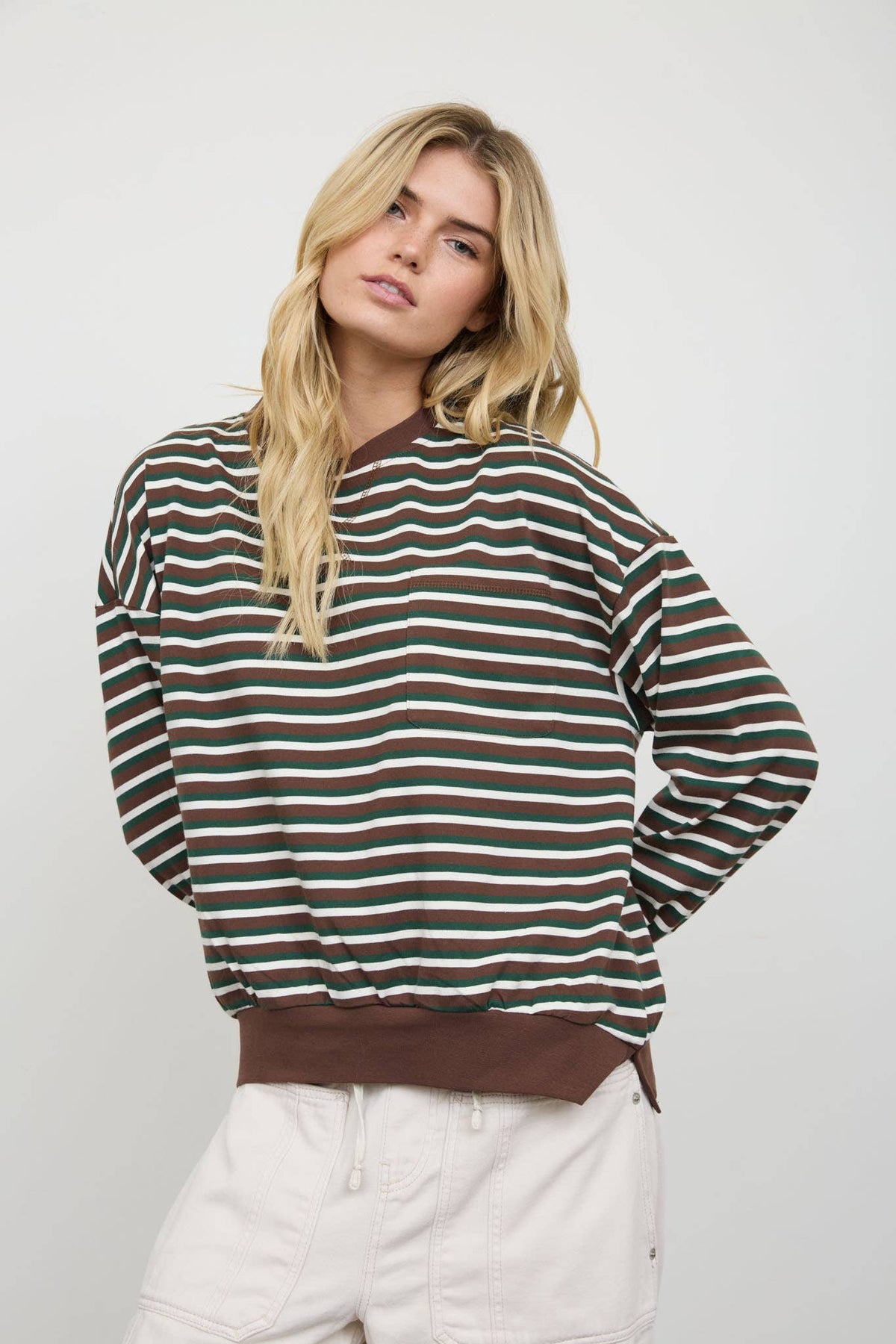 Jonie Striped Knit Top