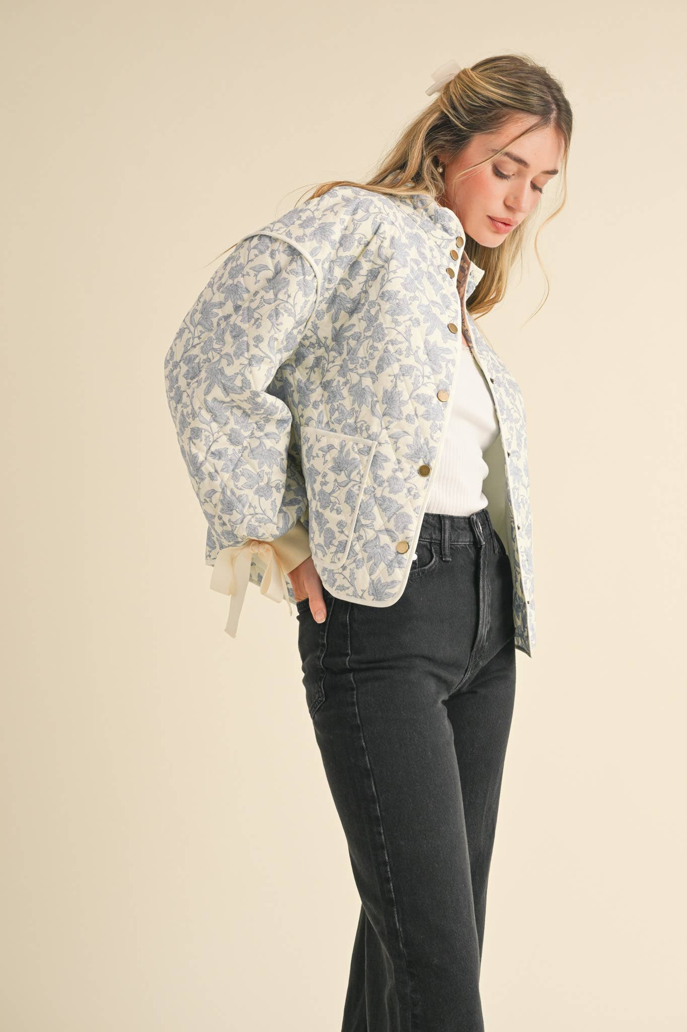 Adorable Floral Quilted Jacket