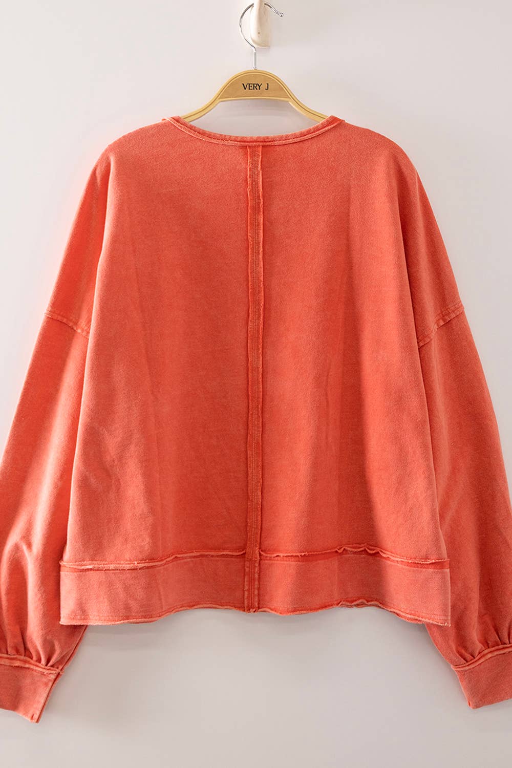 Vintage Washed Raw Edge Top