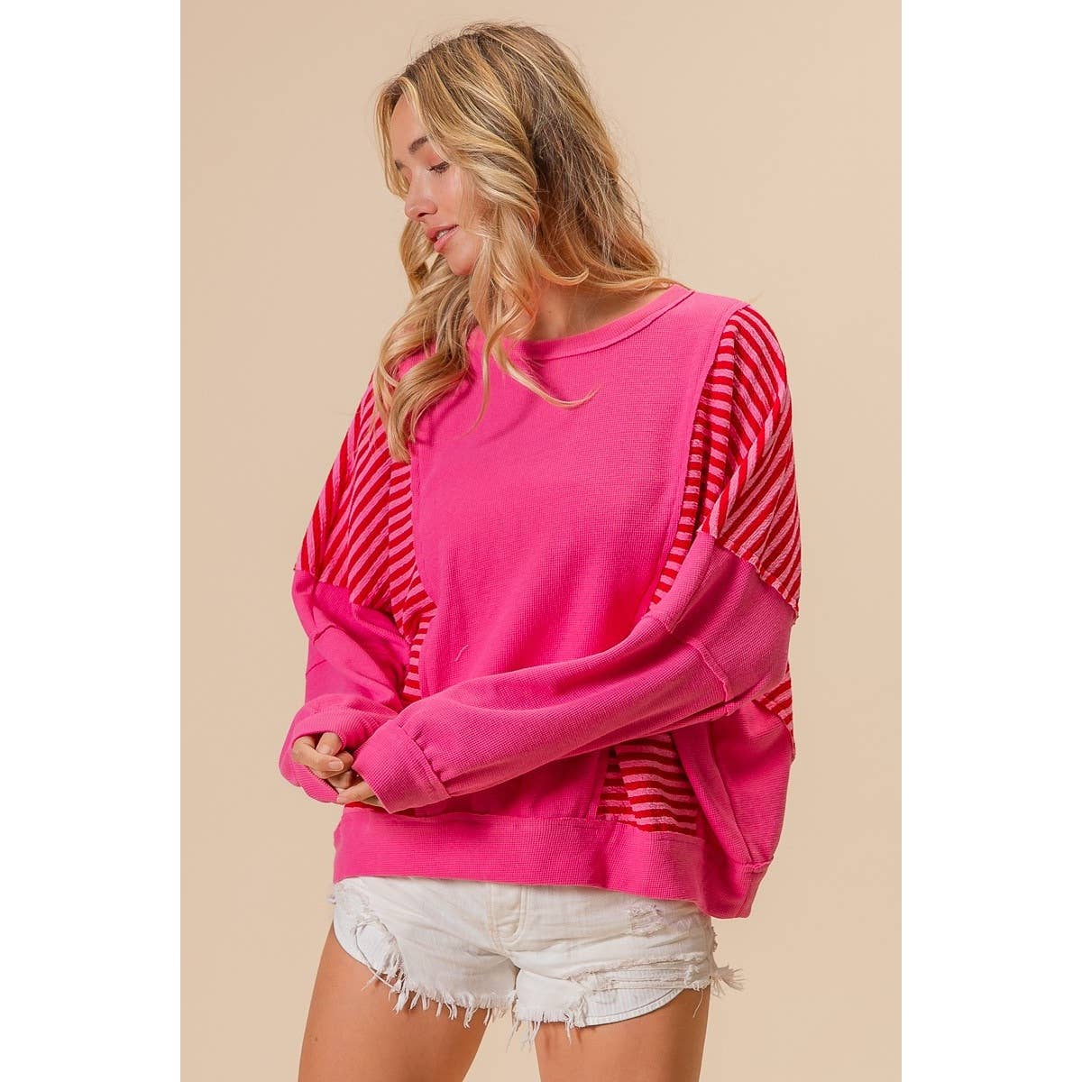 Barbie Striped Color Block Pullover