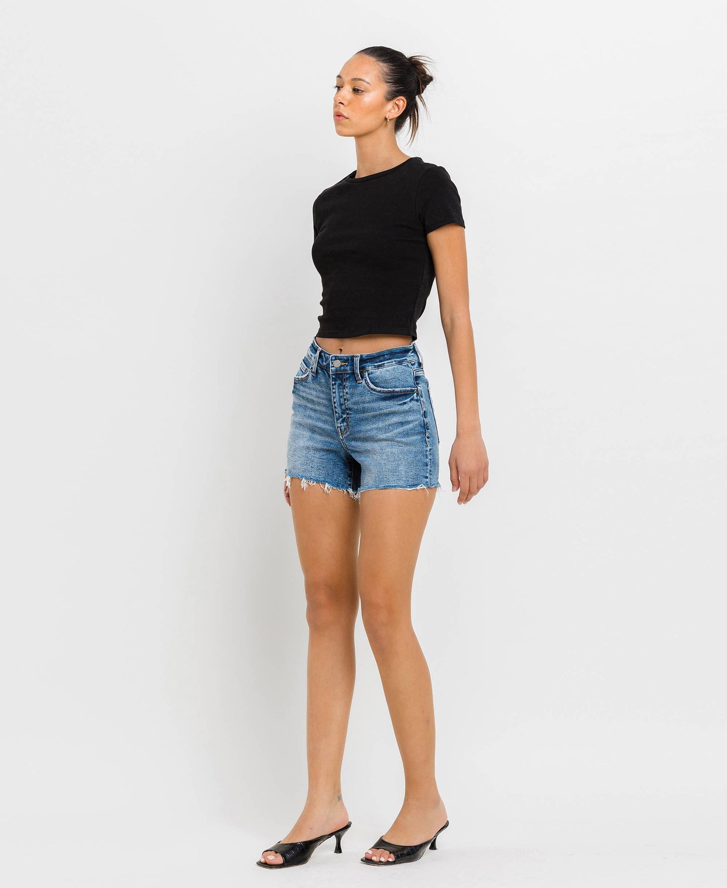 The High Rise Raw Hem Short