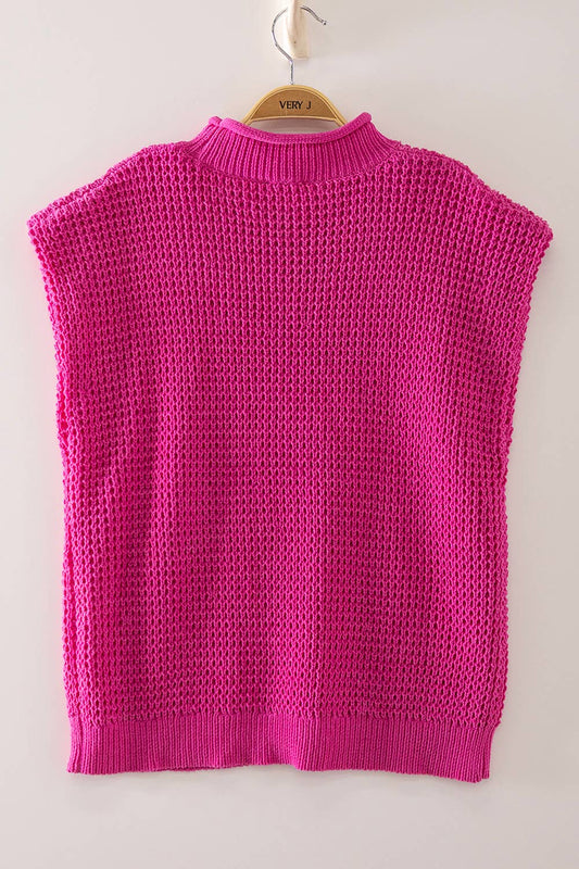 Samantha Open Knit Sweater Vest