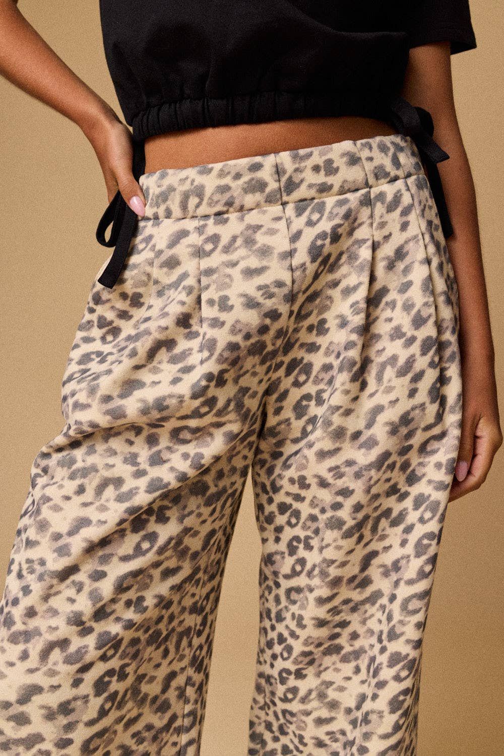 The Leopard Print Wide Leg Pants
