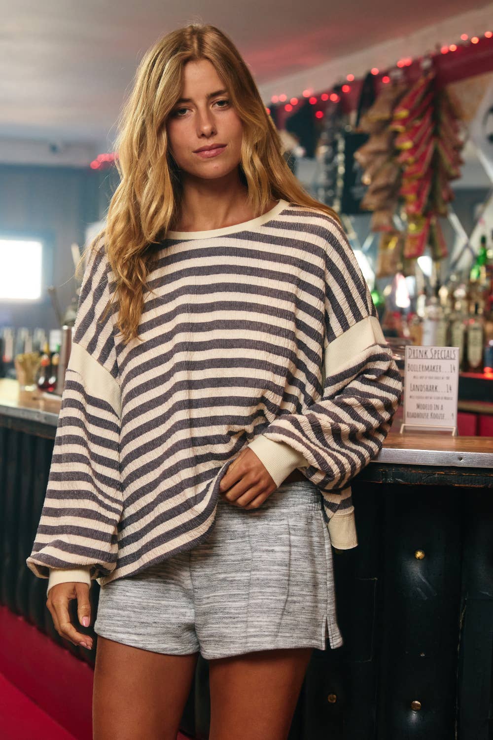 Overlap Open Back Oversized Top