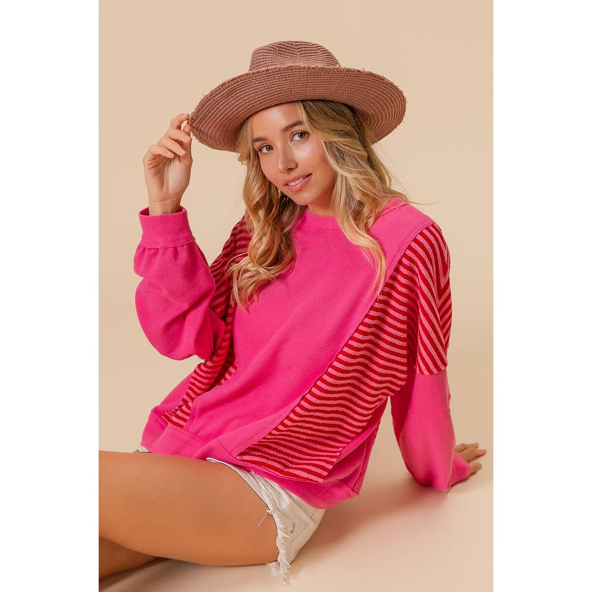 Barbie Striped Color Block Pullover