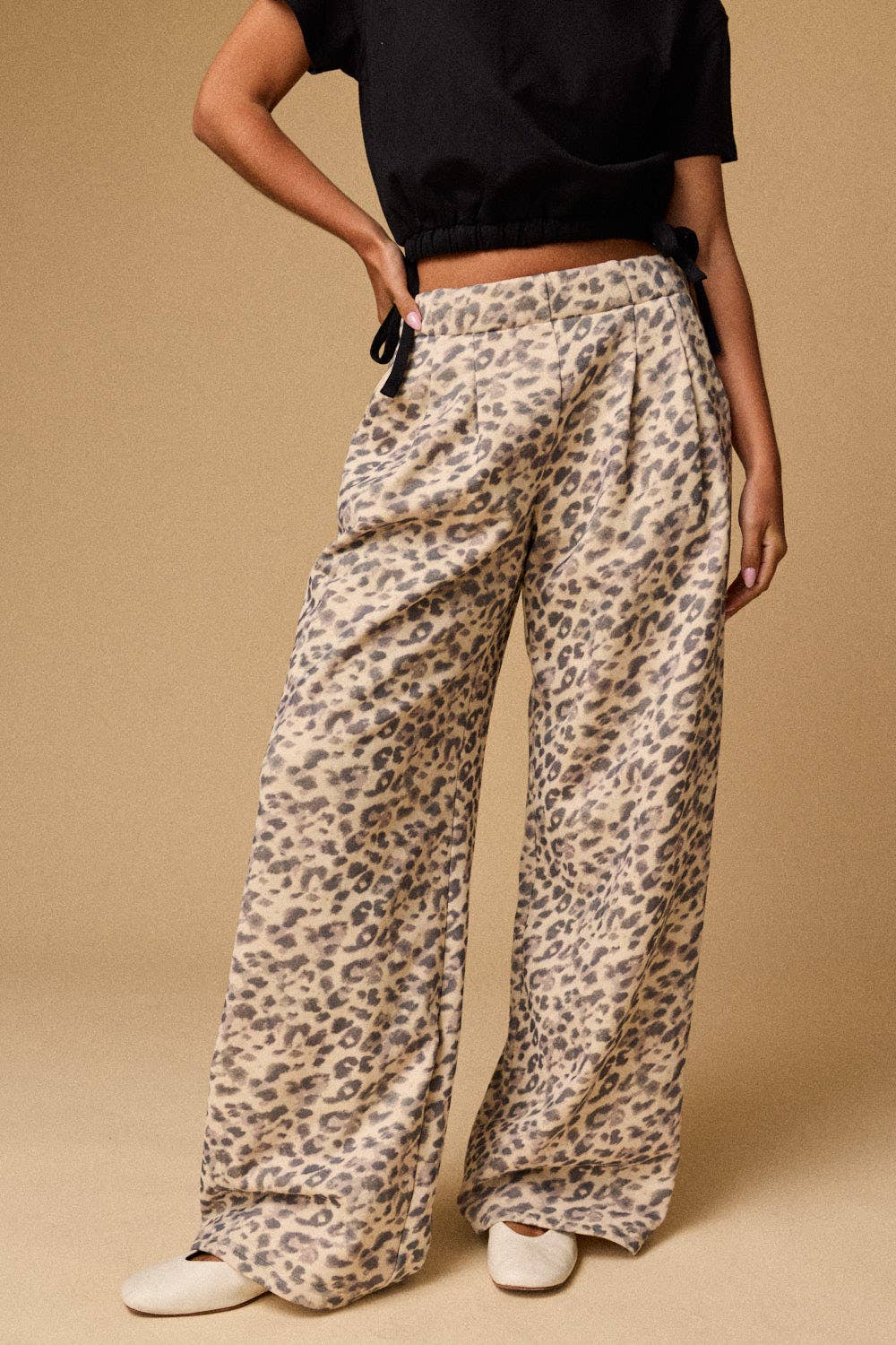 The Leopard Print Wide Leg Pants