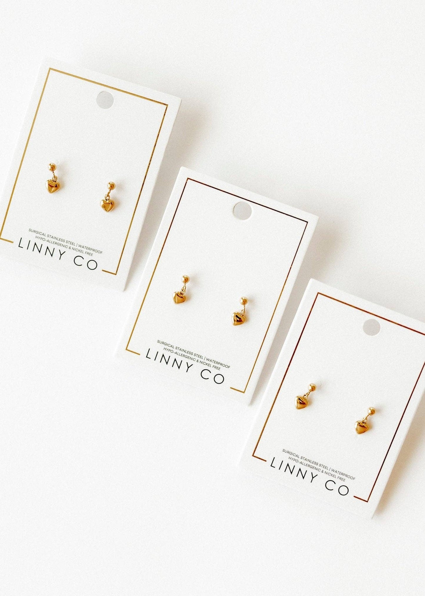 Screwback Stud Earrings - Millie Heart