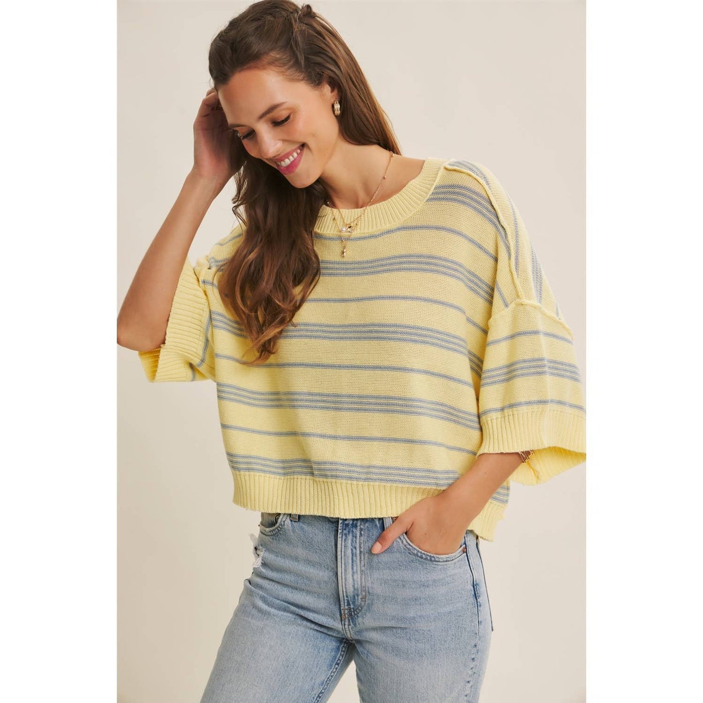 Lea Striped Lightweight Sweater