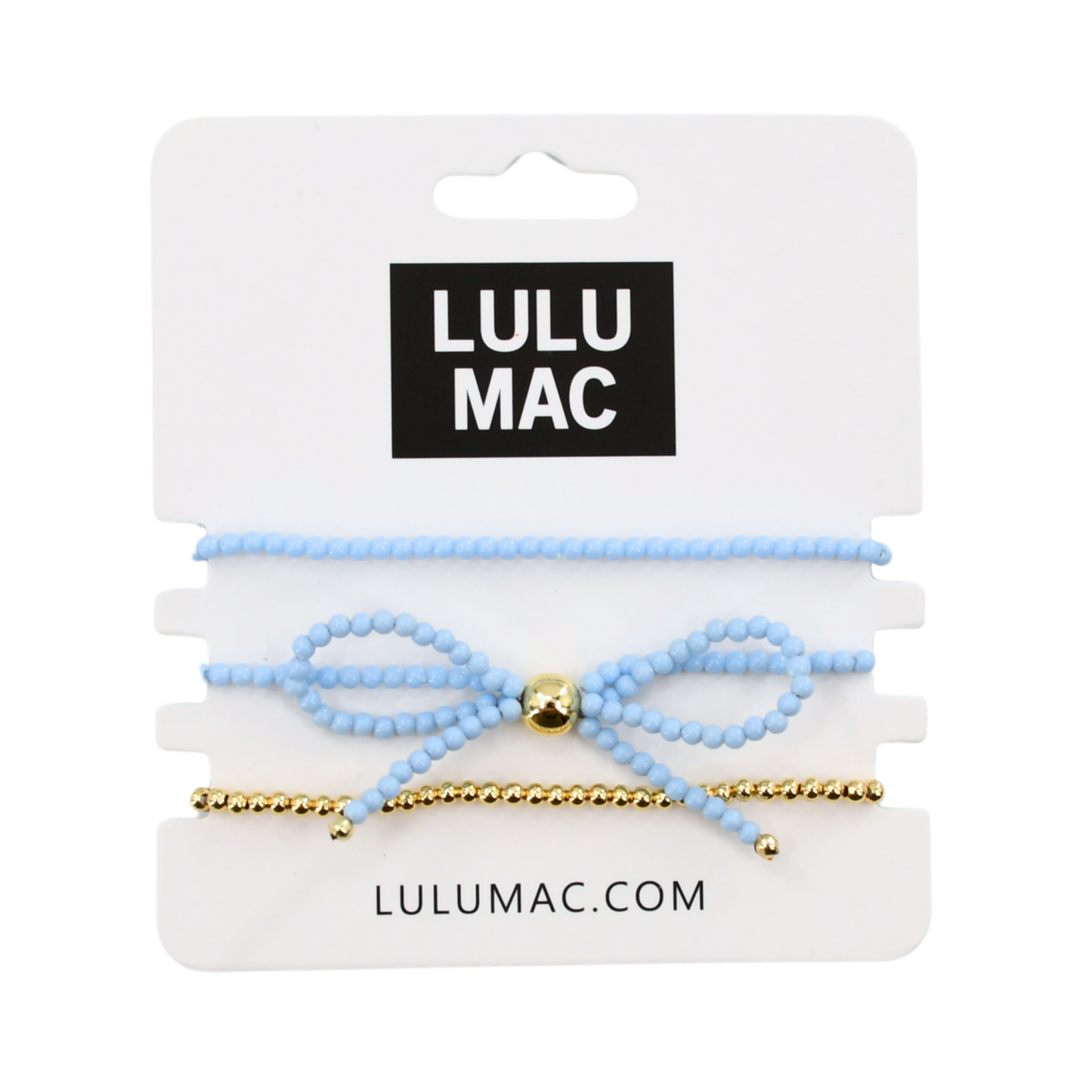 LULU Bow Bracelet Stack  LIGHT BLUE