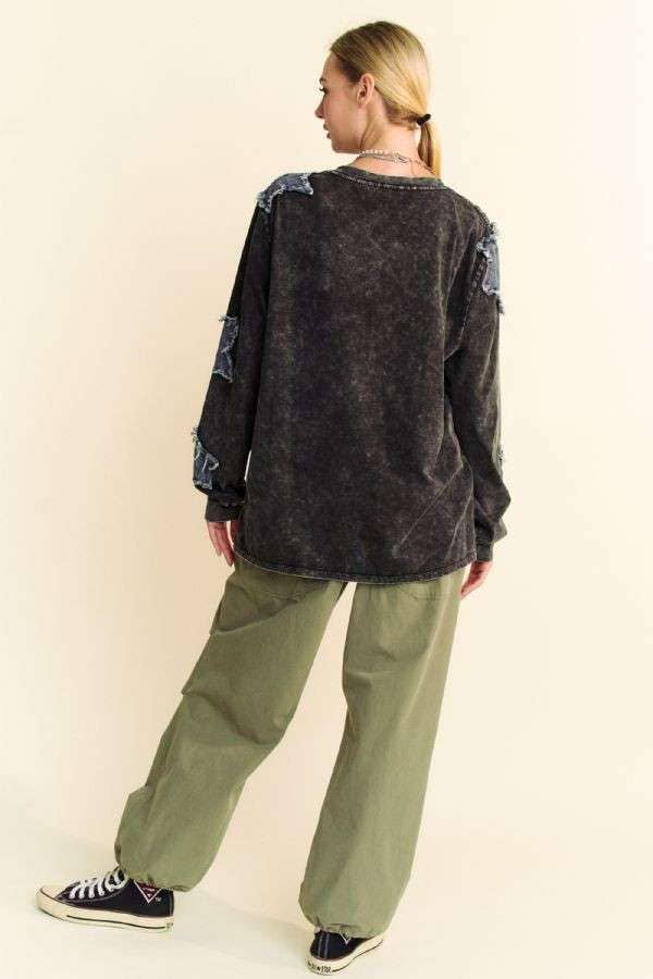 Mineral Washed Star Patch Plus Top