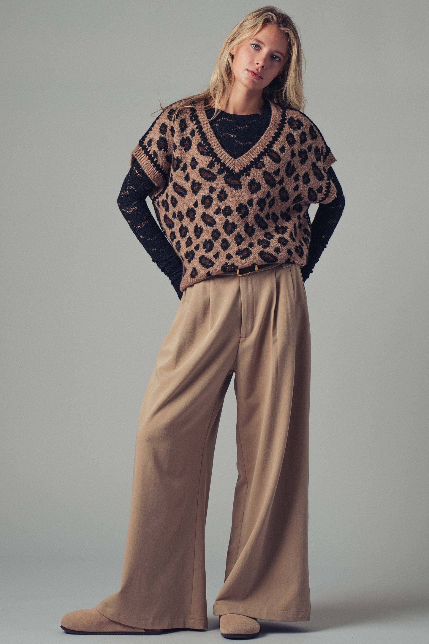 Leopard Sweater Vest