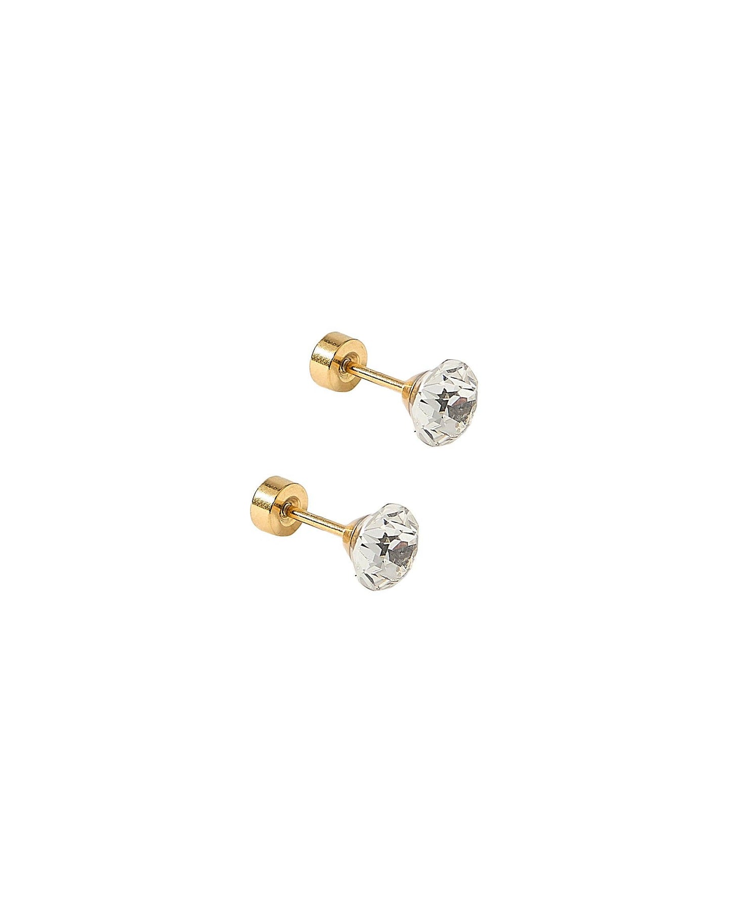 Screwback Stud Earrings Lux - Zuri Clear