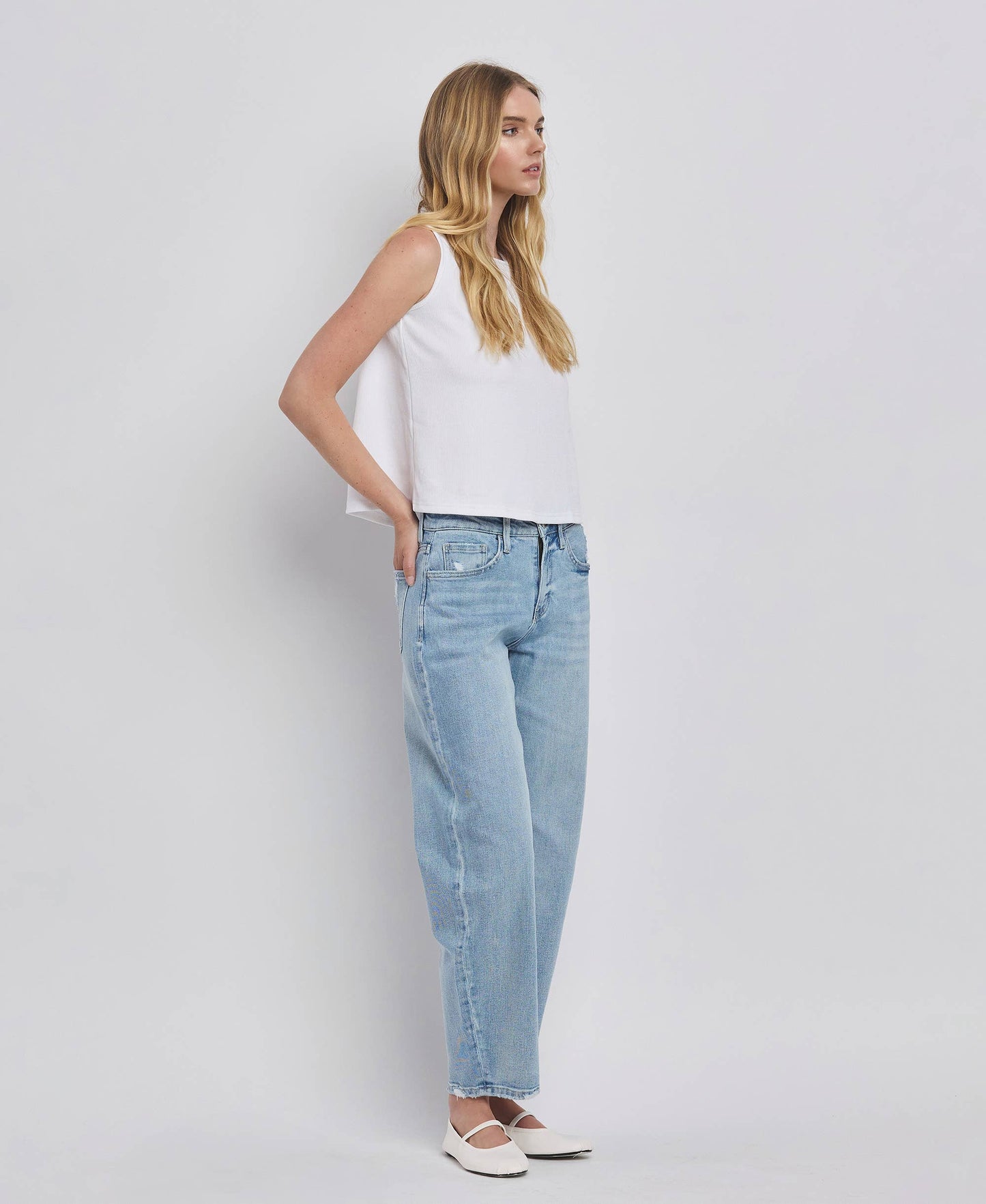 High Rise Barrel Jean