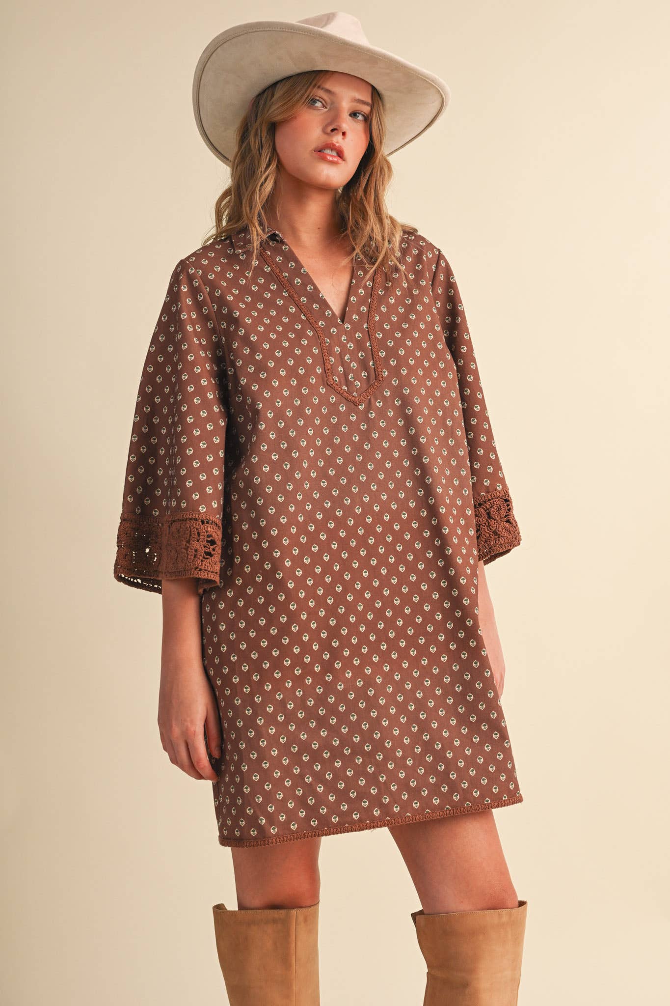 Holly Crochet Trim Dress