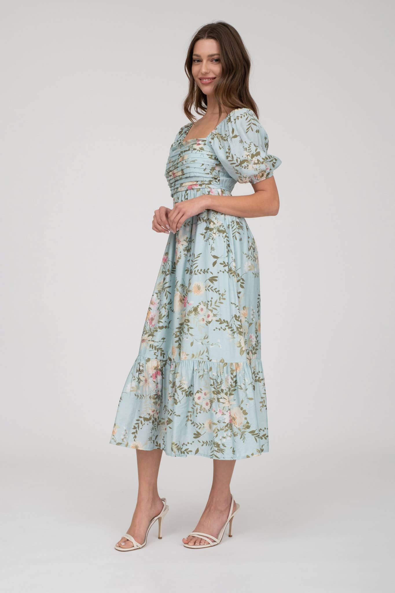 Mary Floral Midi Dress