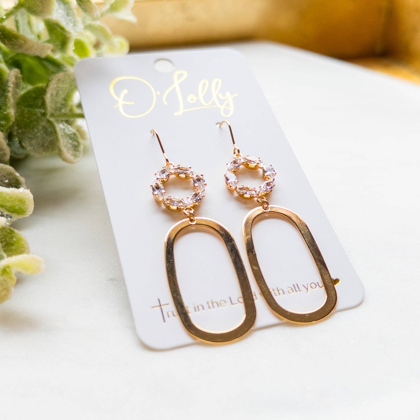 “Oaklee” CZ Oval Earring