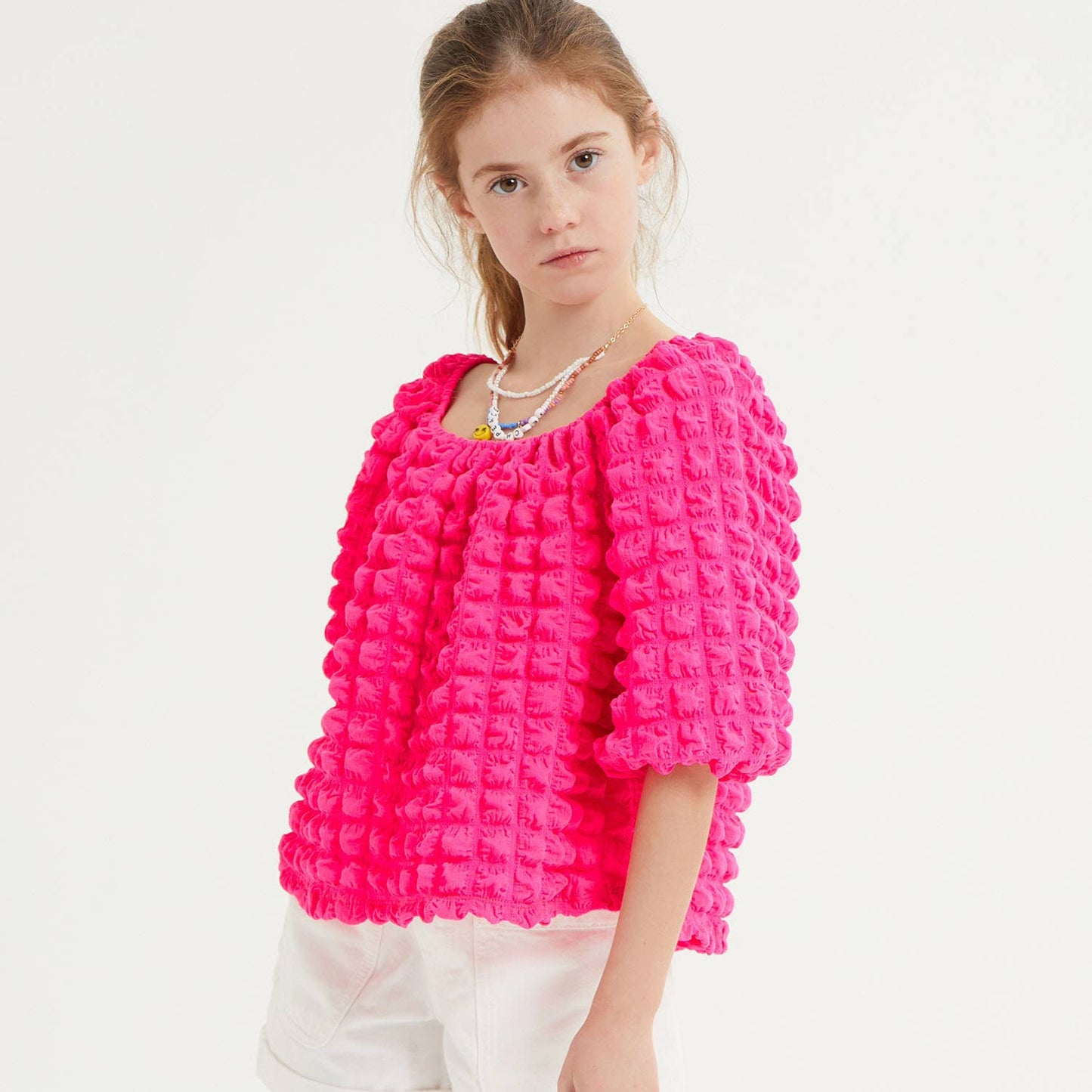 Ginny Embossed Bubble Girl's Top