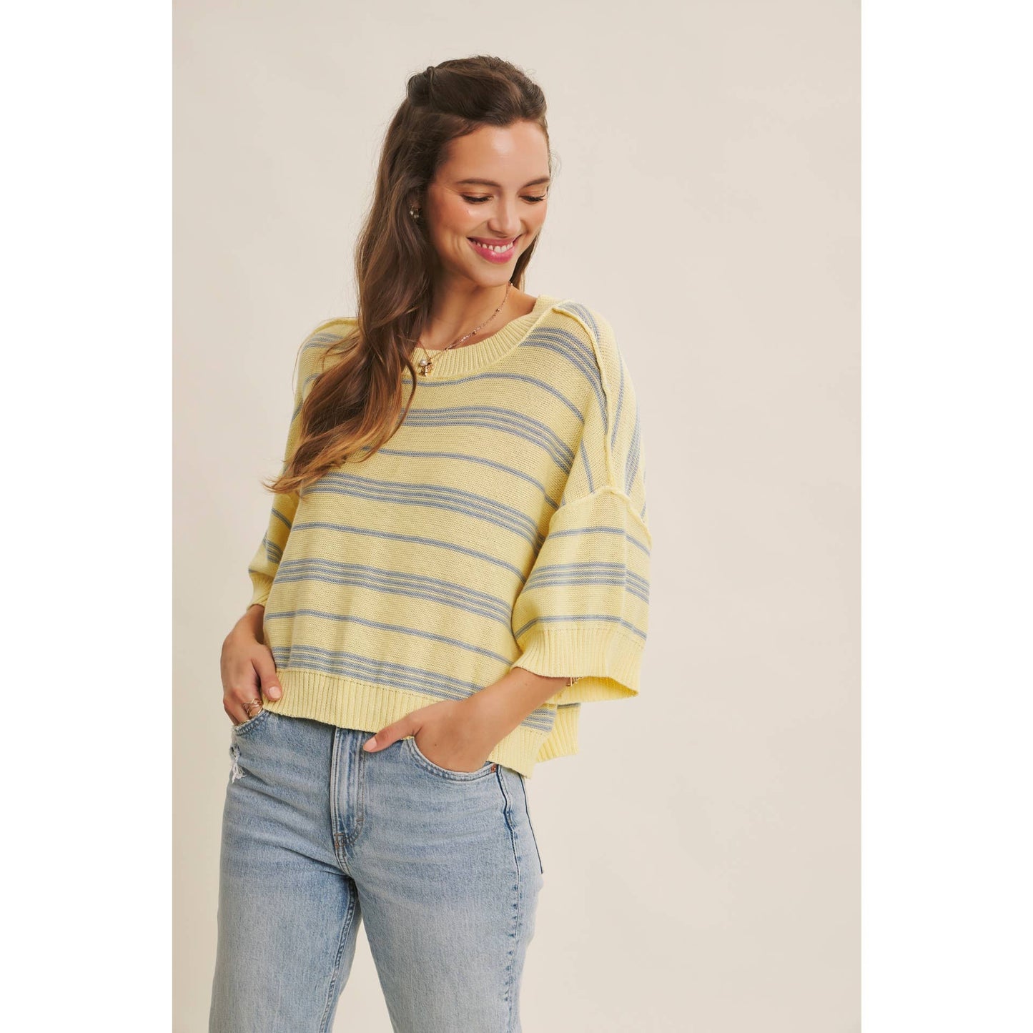 Lea Striped Lightweight Sweater