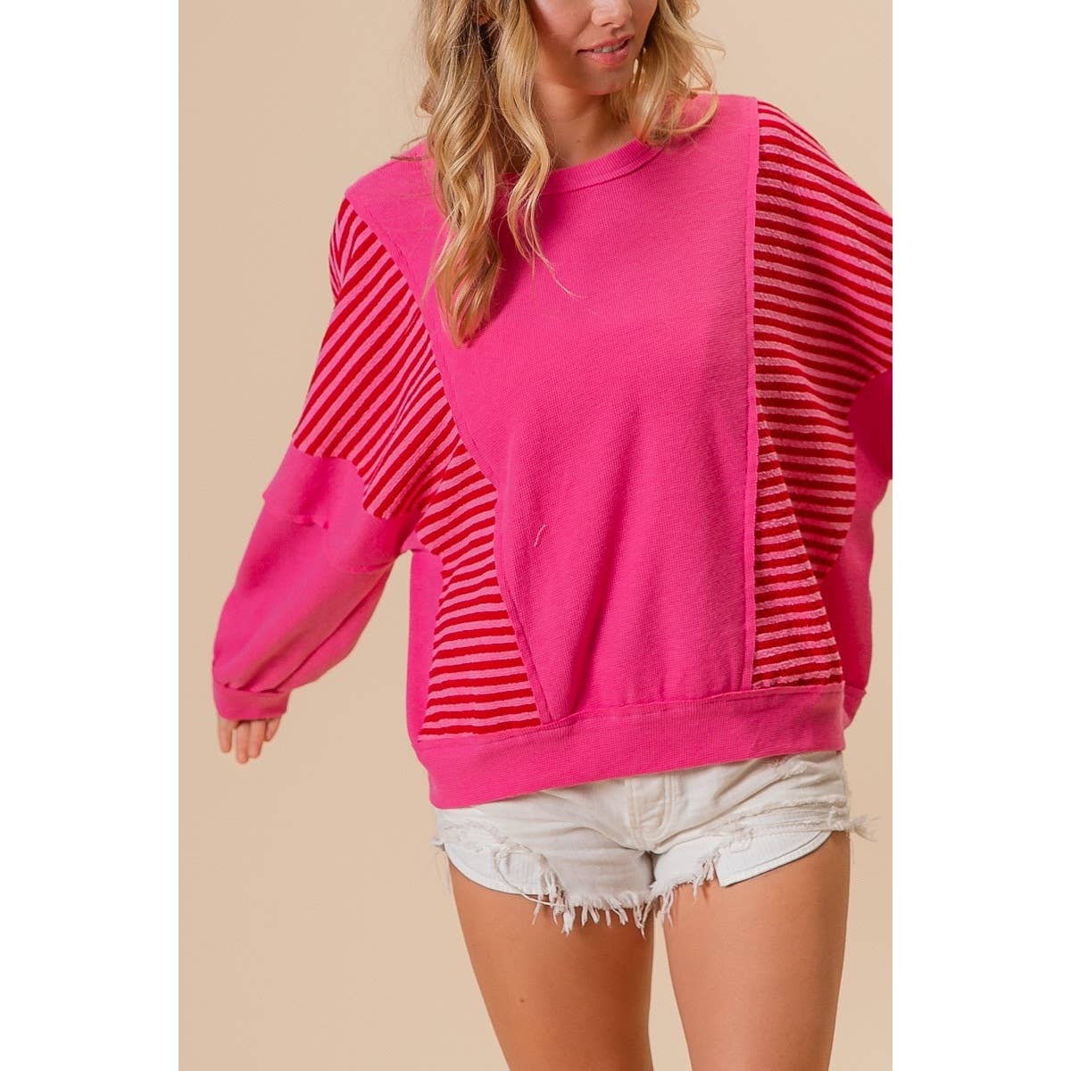 Barbie Striped Color Block Pullover