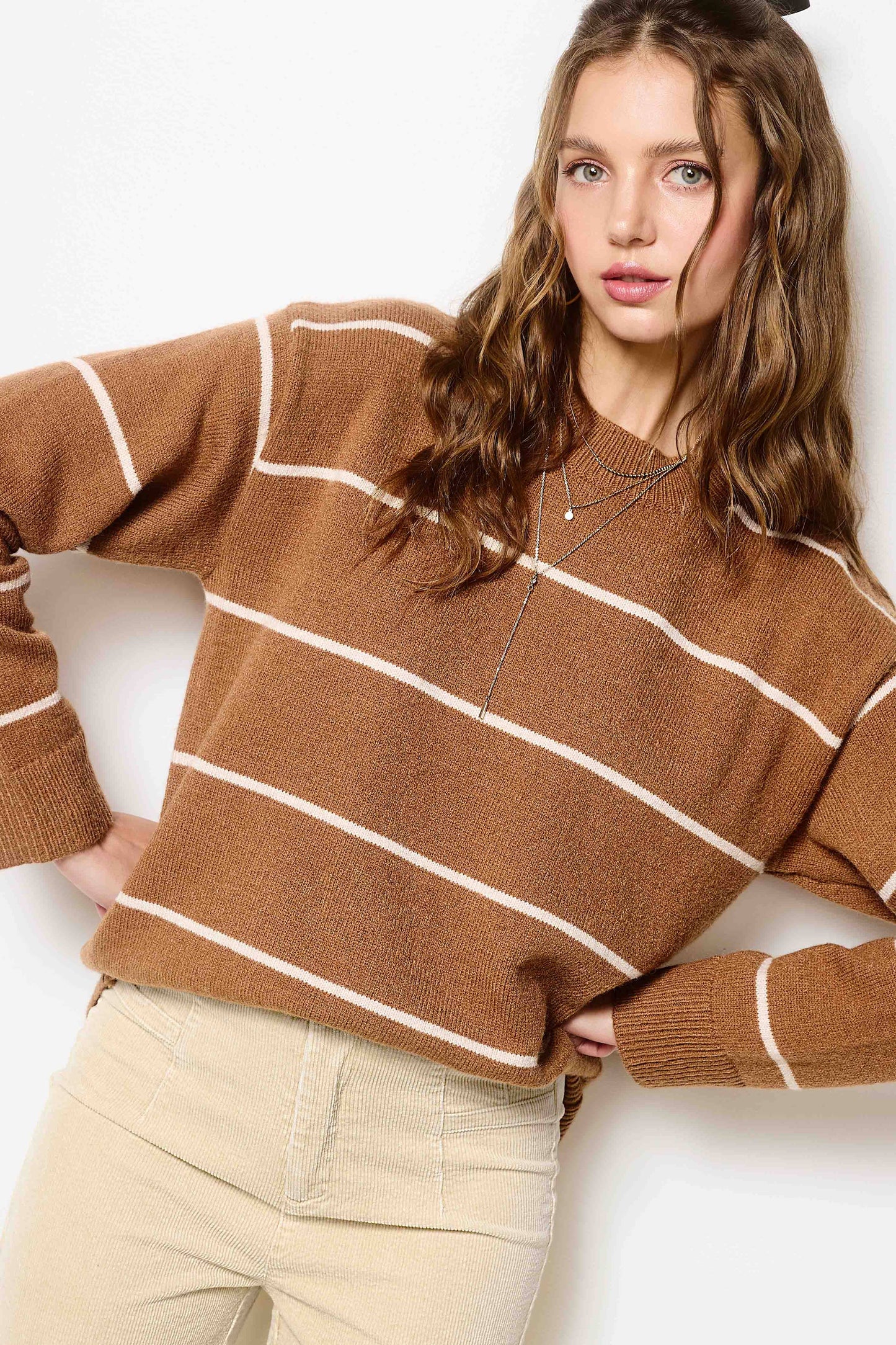 Katie Striped Crewneck Sweater