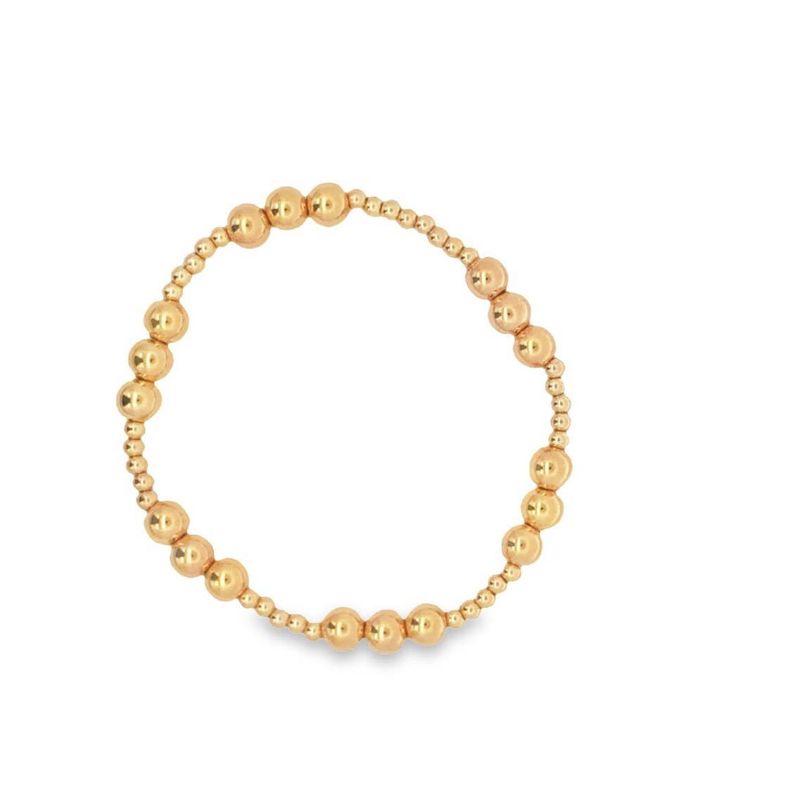 18K Gold Filled Three Bead Pattern Bracelet