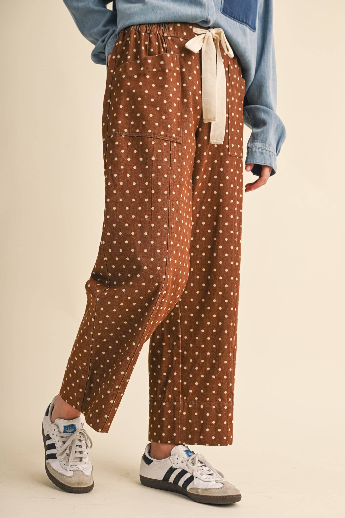 Polka Dot Drawstring Pants