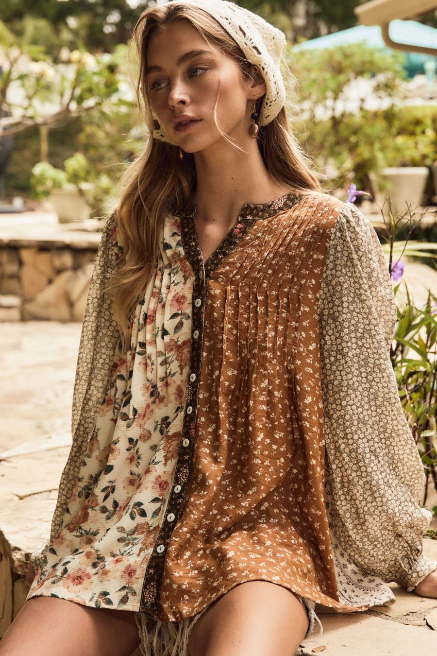 Darla Mixed Floral Print Blouse