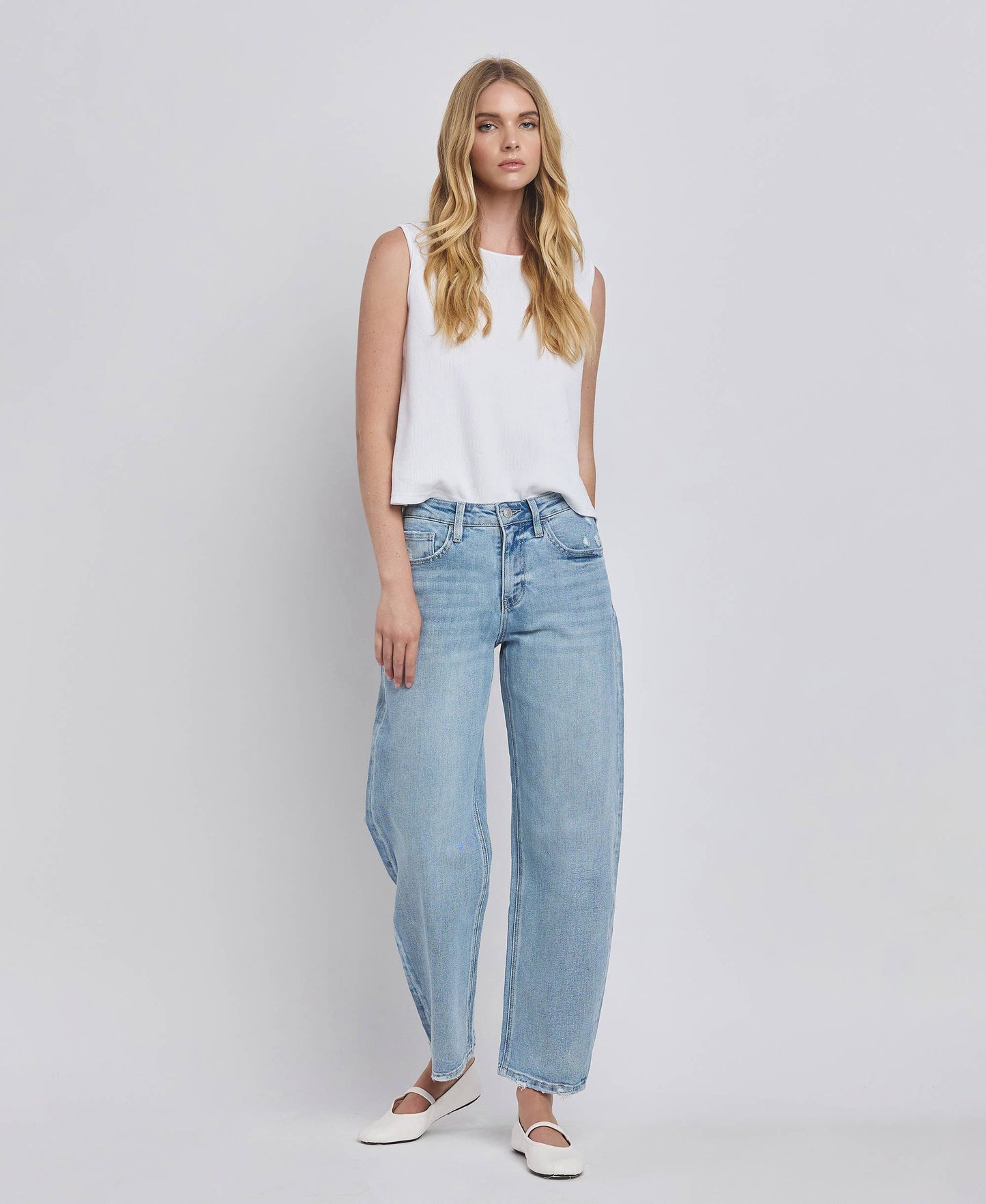 High Rise Barrel Jean