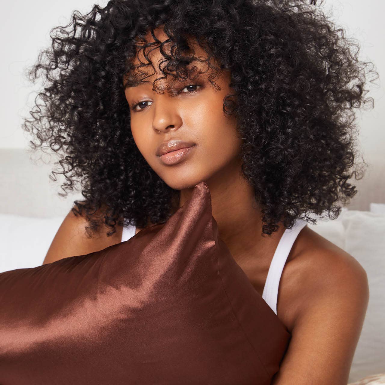 Standard Satin Pillowcase - Chocolate