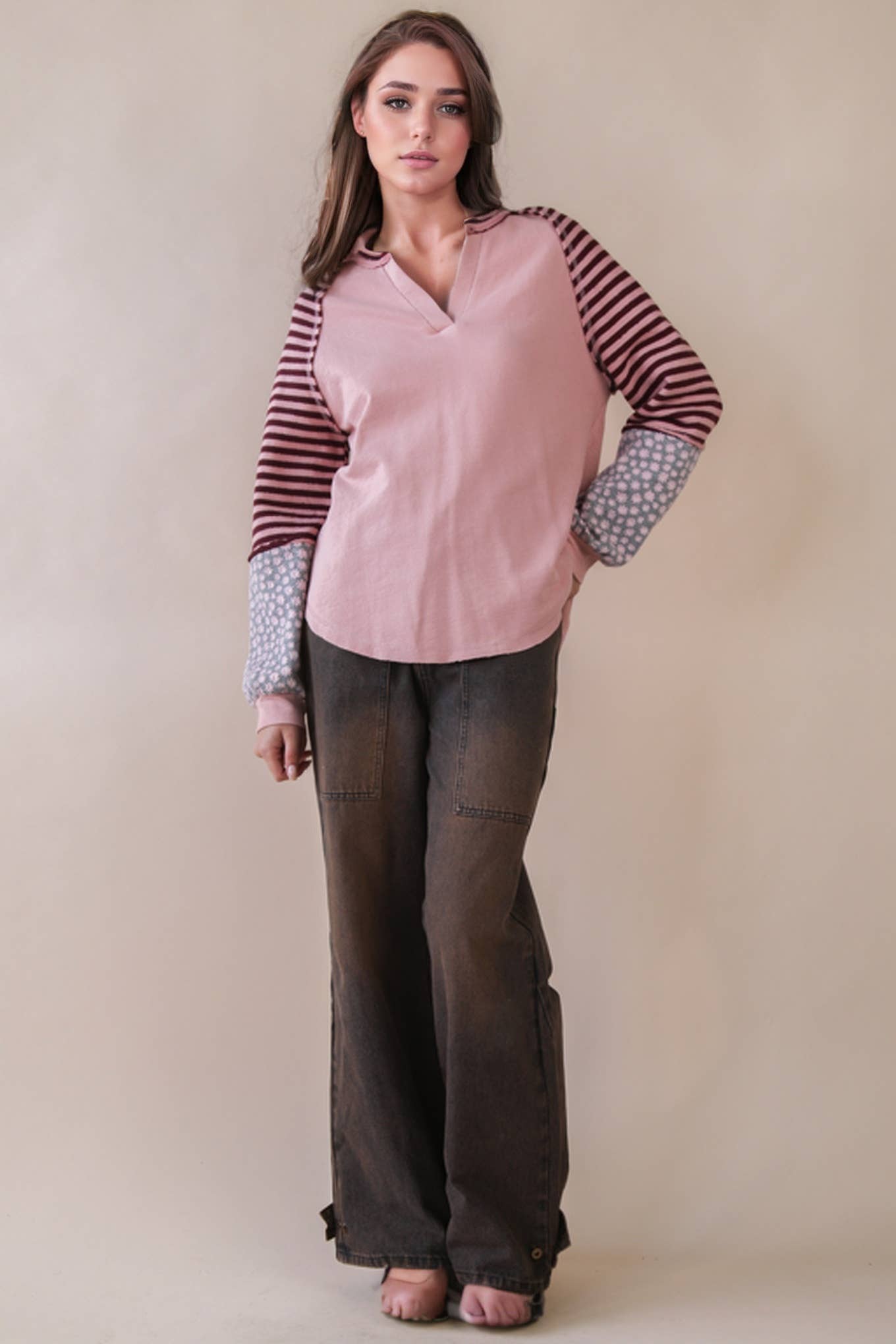 Anni Oversized Contrast Top