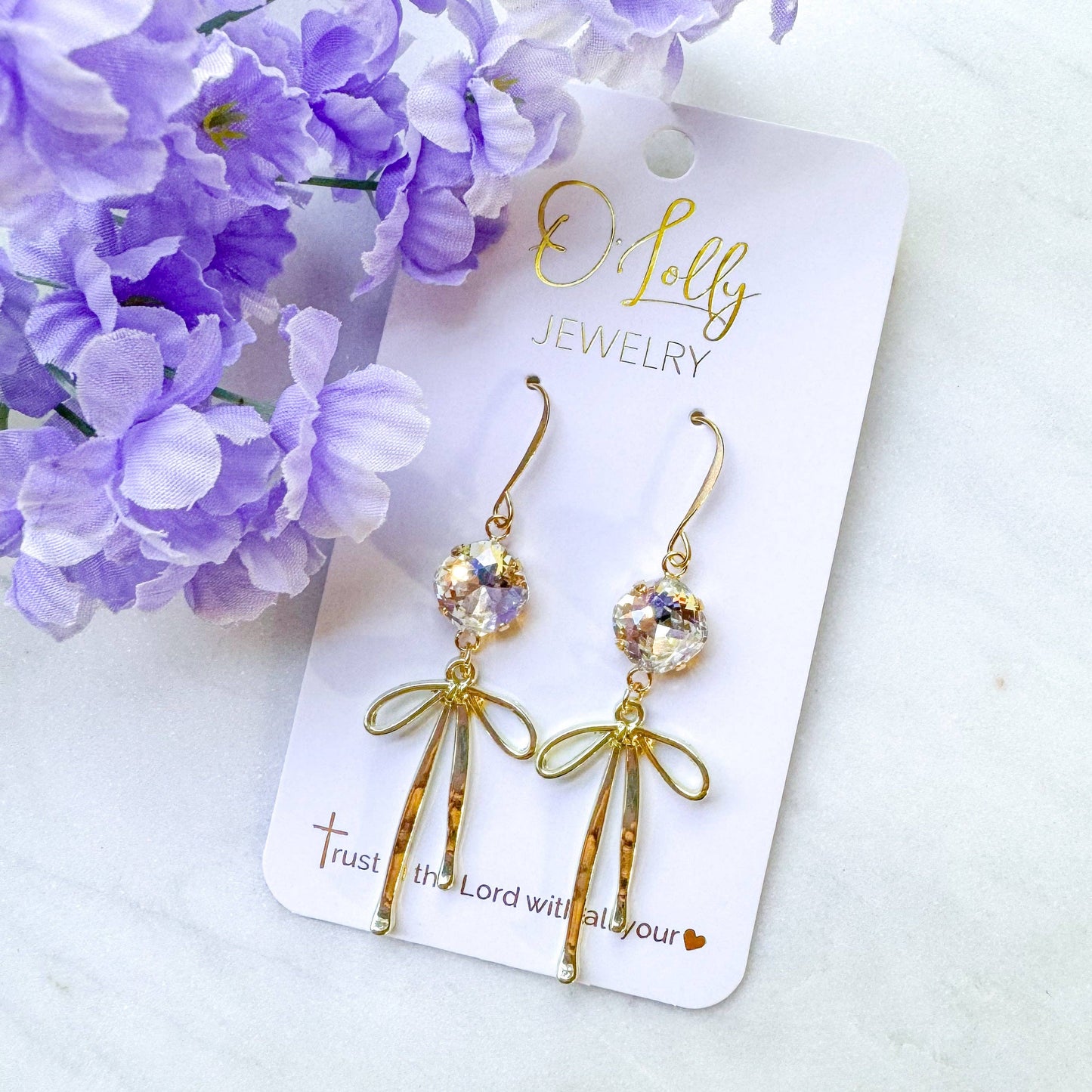 "Blakely" Bow Dangle Earrings