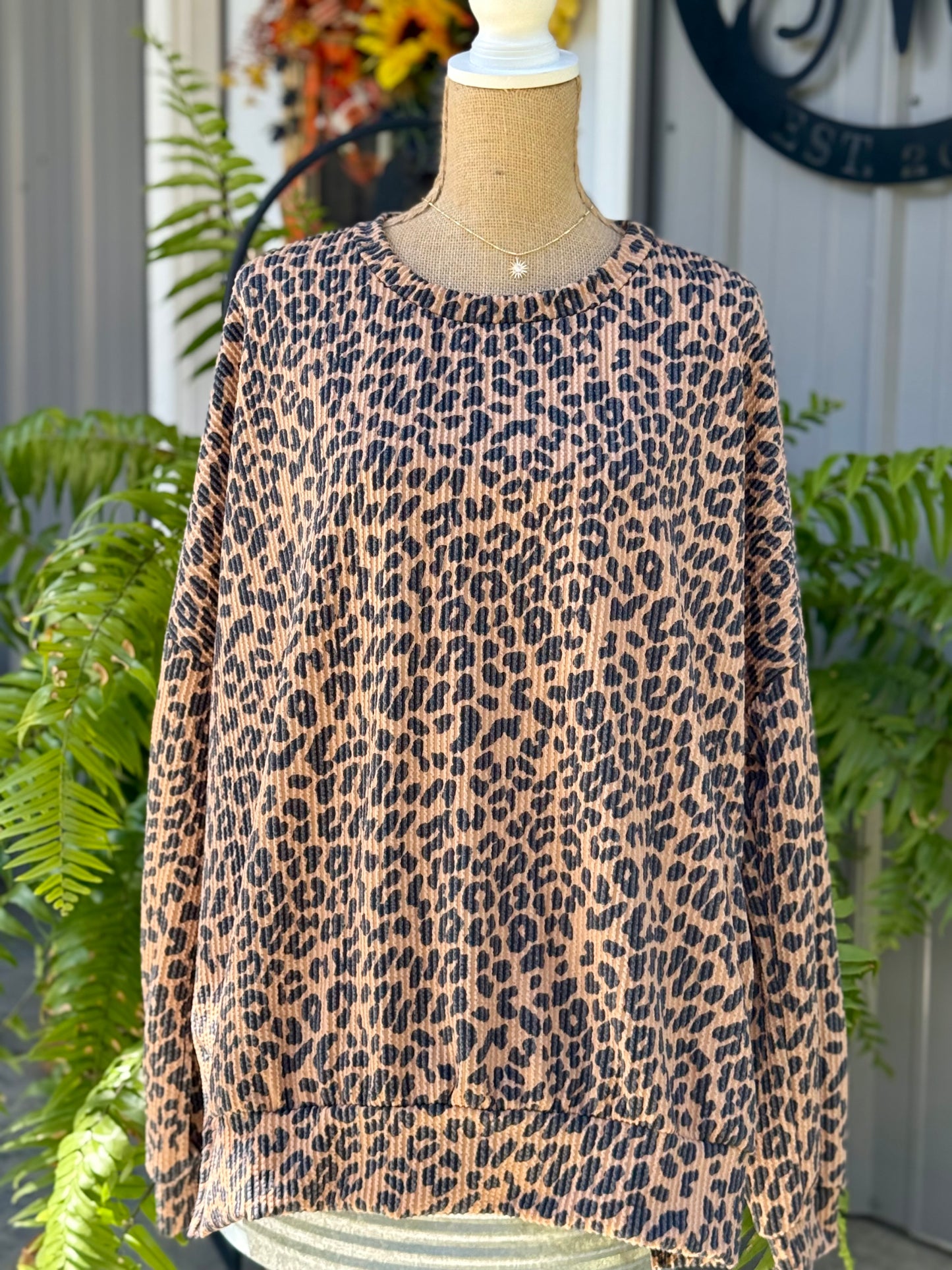 Mariah Animal Print Plus Top