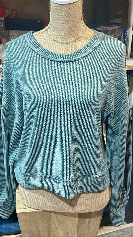 Trudy Waffle Knit Top