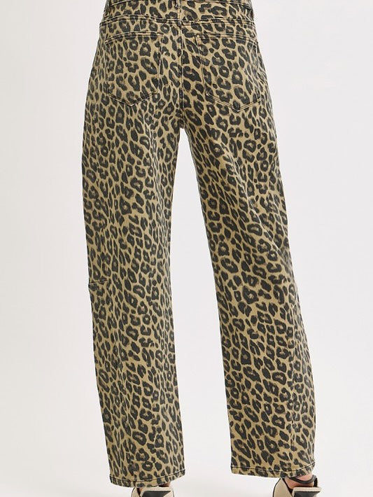 The Slouchy Leopard Barrel Jeans