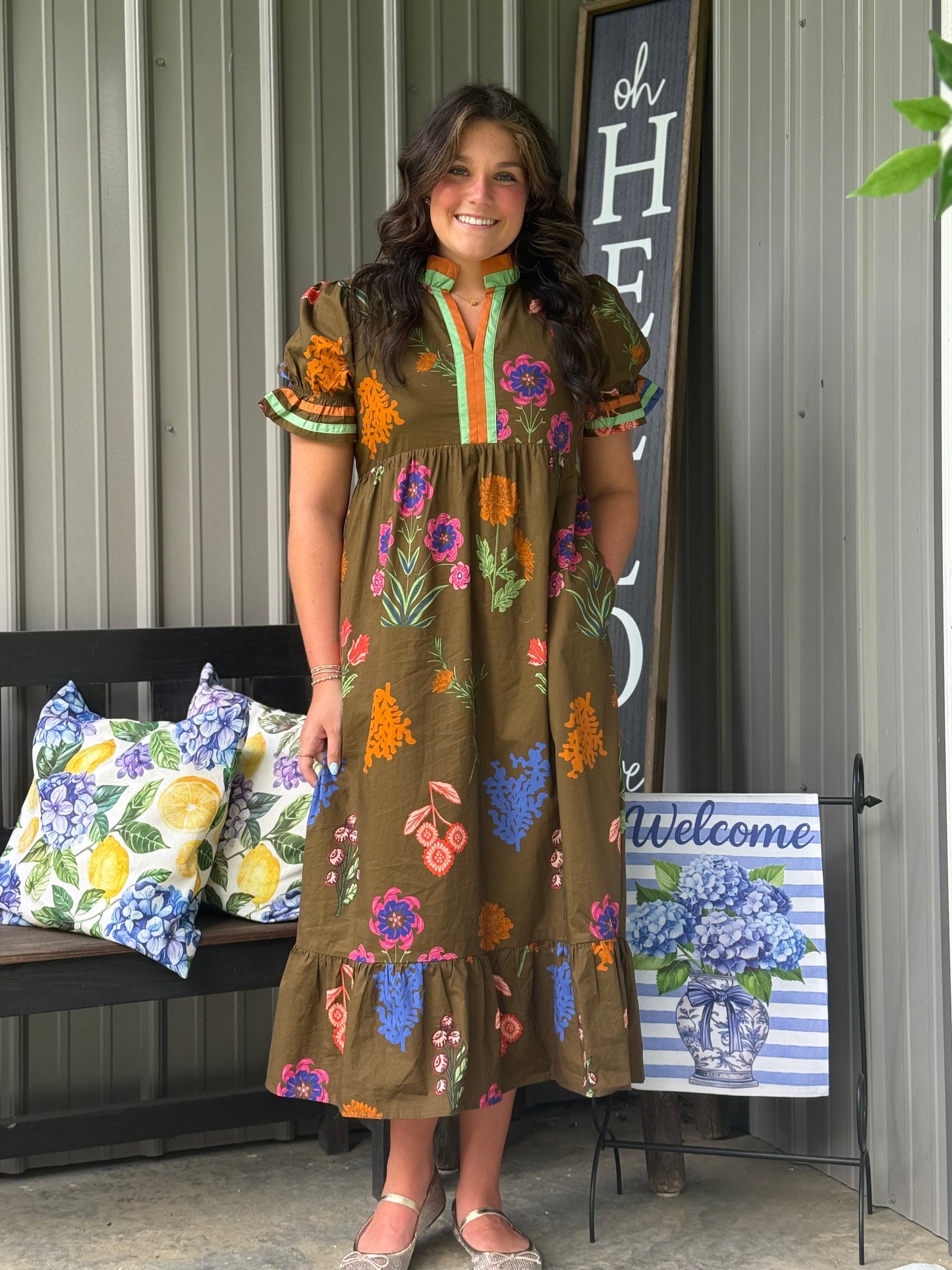 Brittany Floral Midi Dress