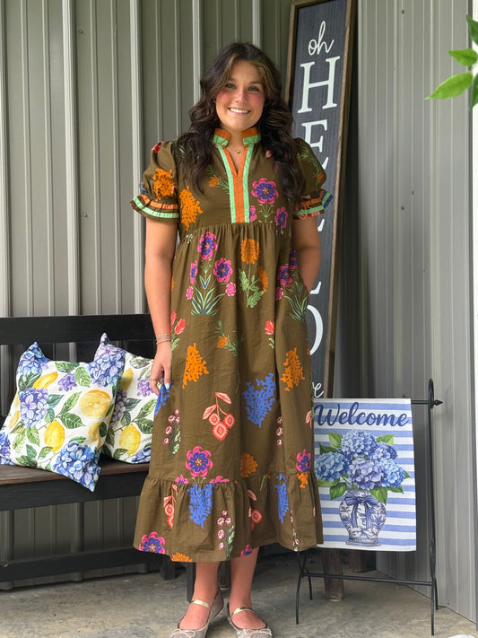 Brittany Floral Midi Dress