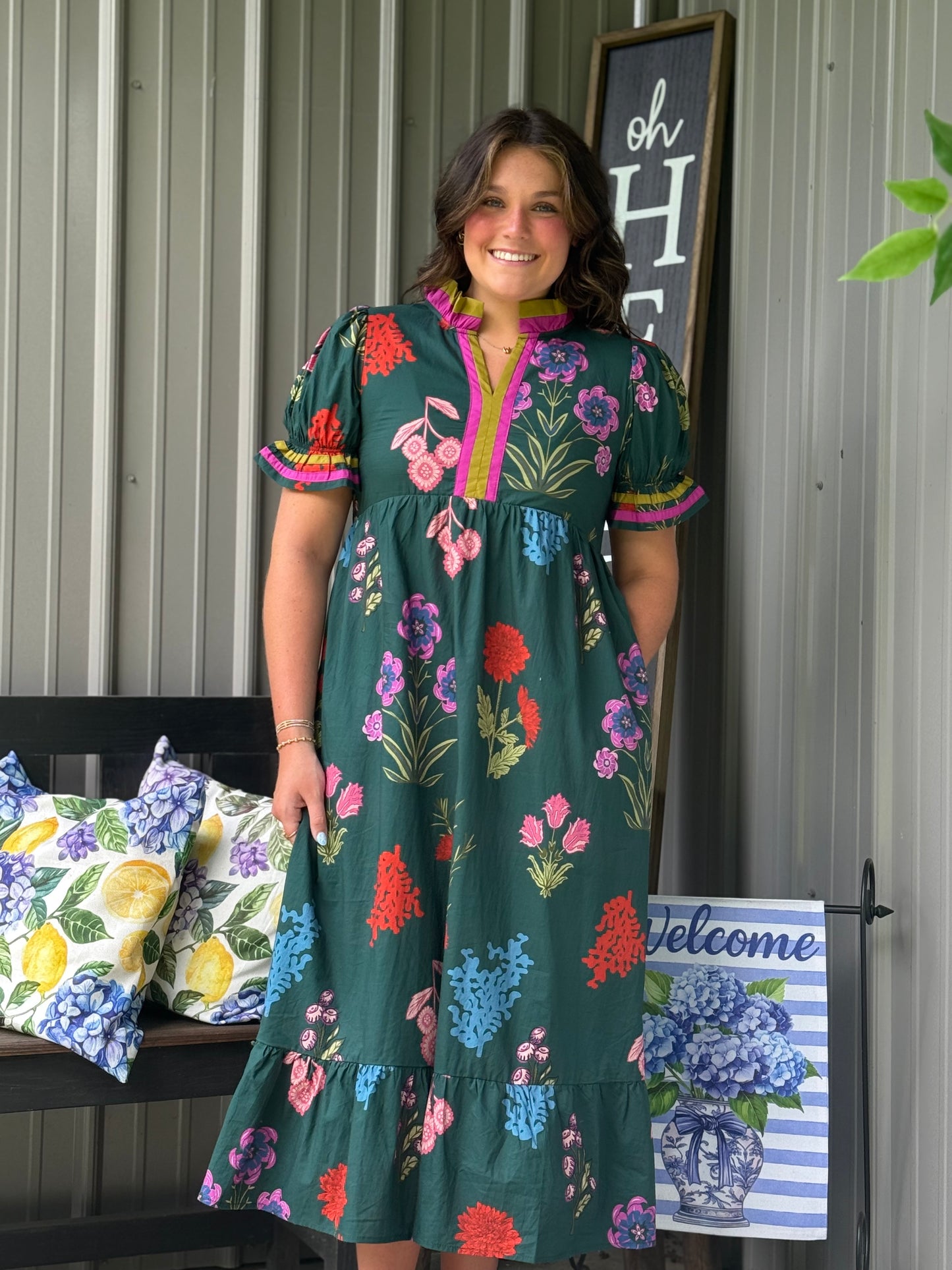 Brittany Floral Midi Dress
