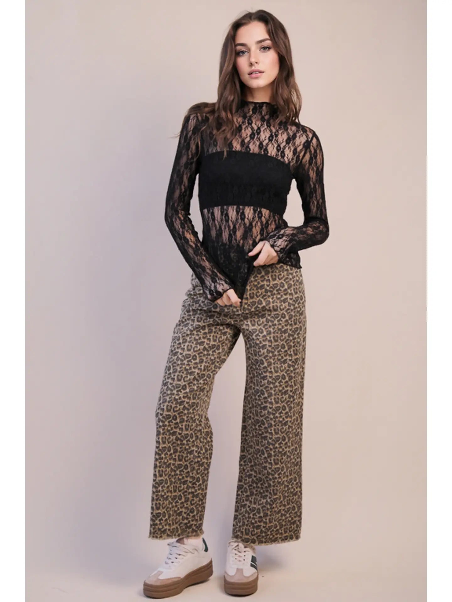 Mesh Floral Layering Top